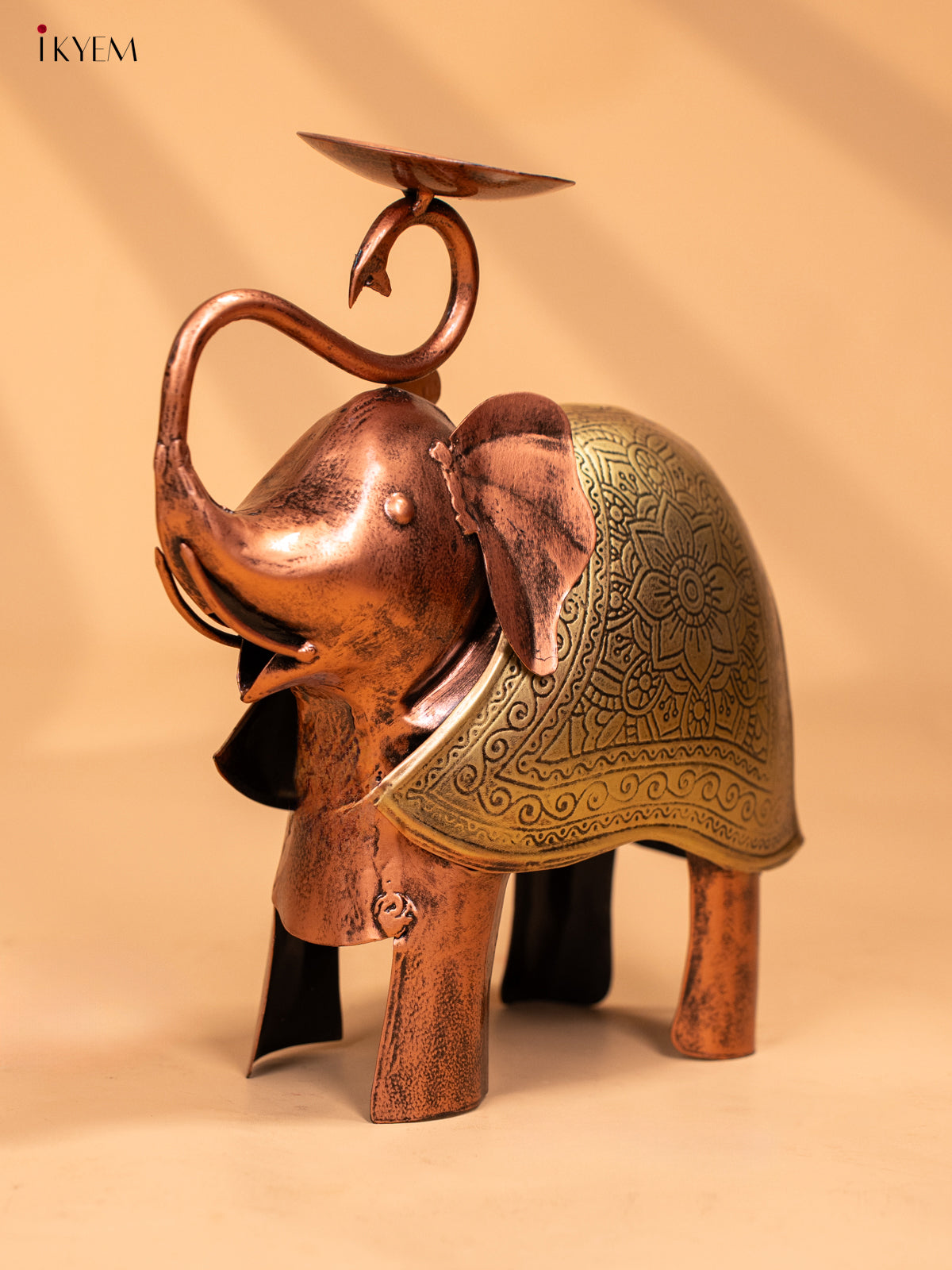METAL ACID ETCHING Elephant CANDLE holder - KB20120