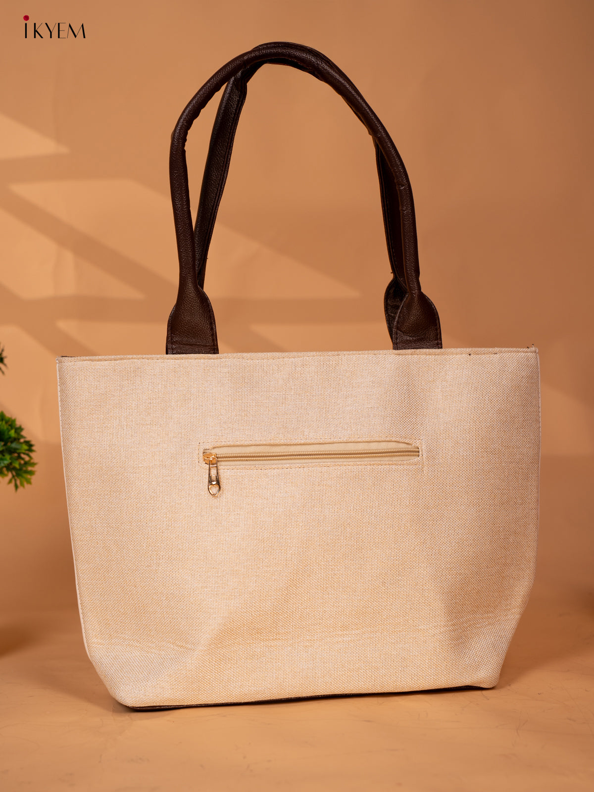 Printed Handbag with Small Wallet owl - White - KB22166