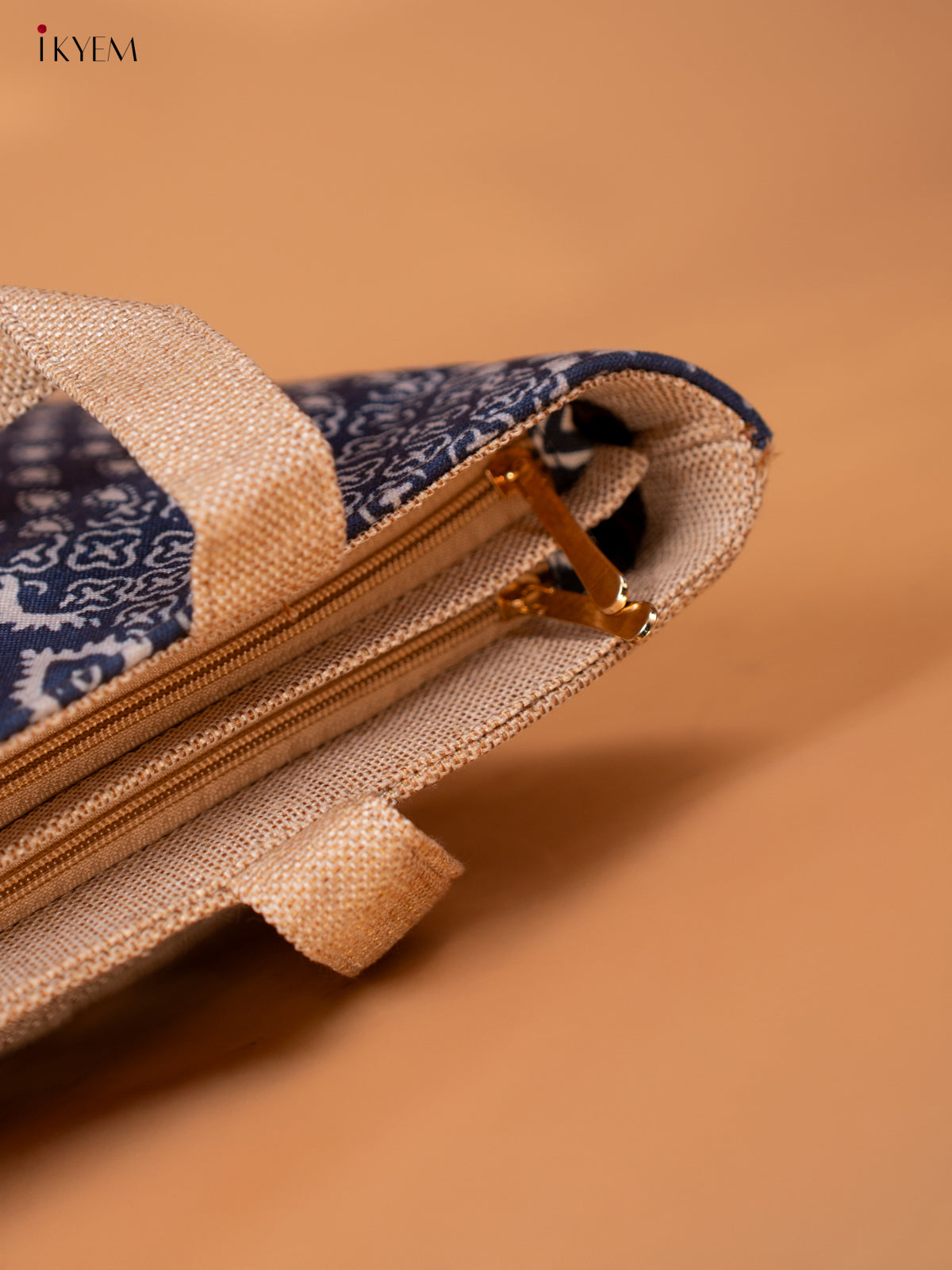 Printed Handbag Elephant - Indigo Blue - KB22169