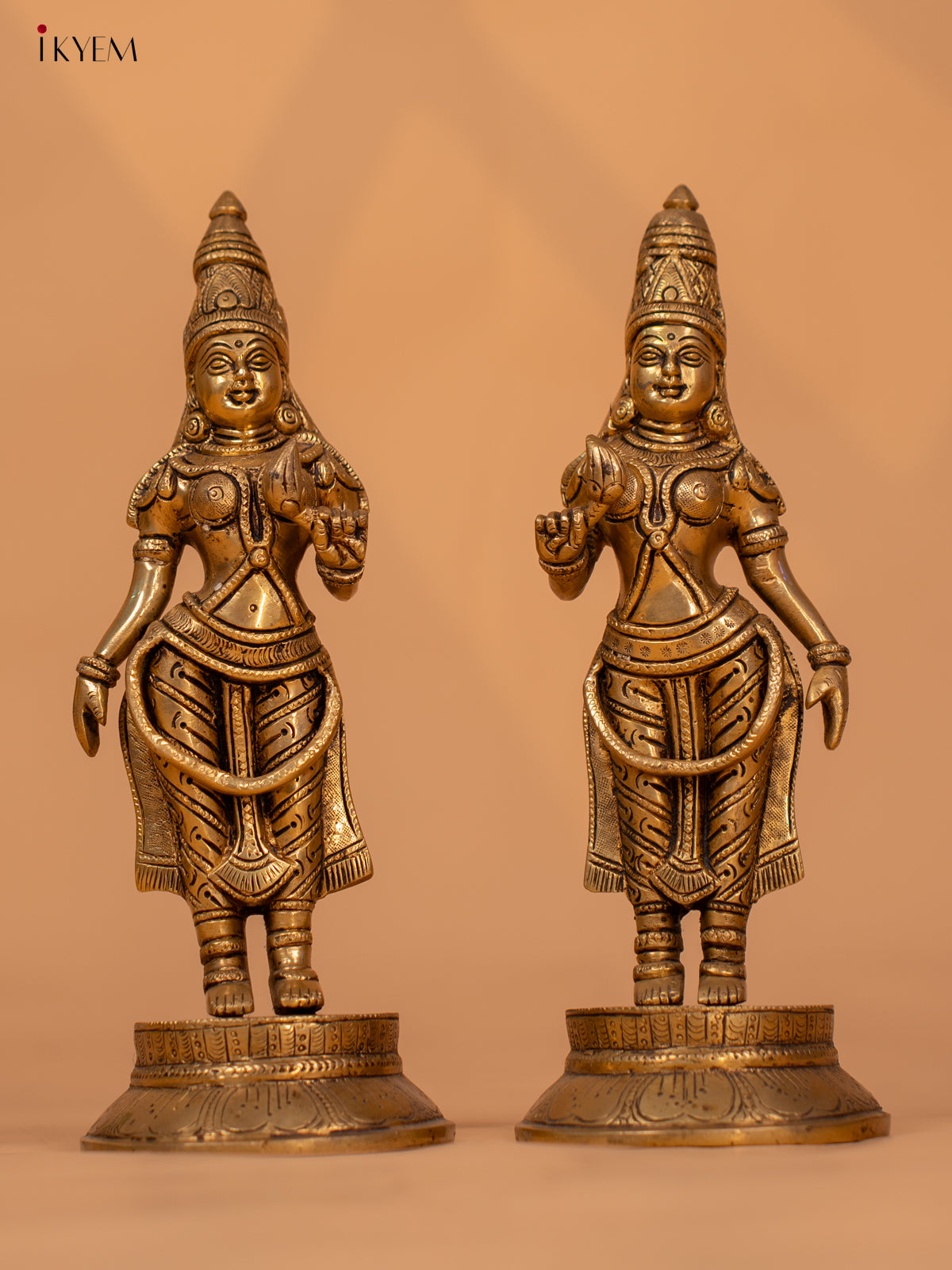 Brass Tirupathi Balaji with Bhudevi Sridevi -19 inch- KB26111