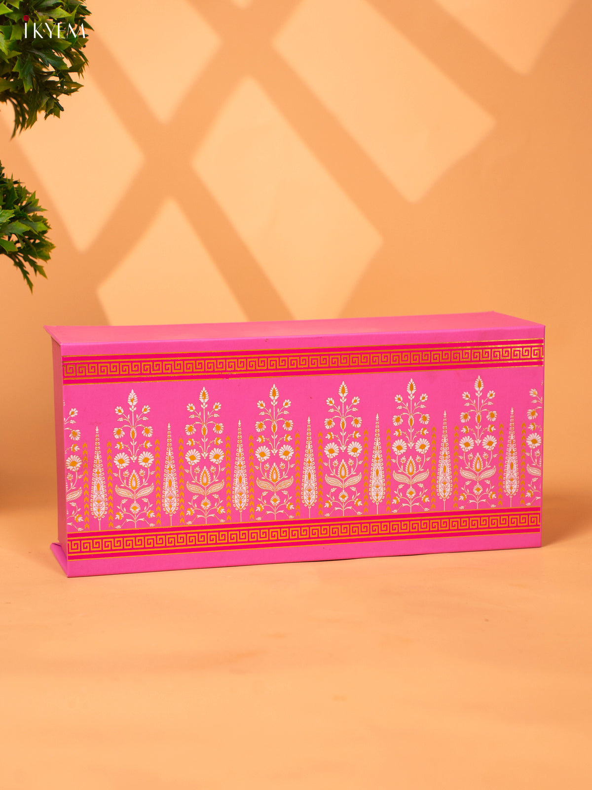 Digital Printed Dry Fruit Hamper Box with 3 Jar Small- Pink - KB27133