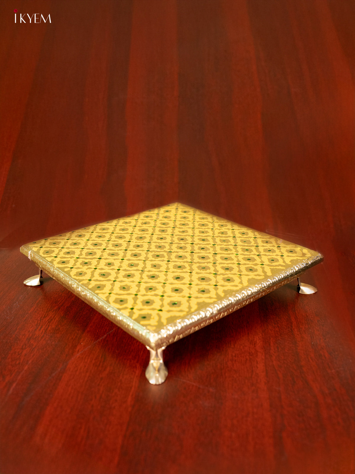 Meenakari Manai - Yellow (10x10) - KC11111