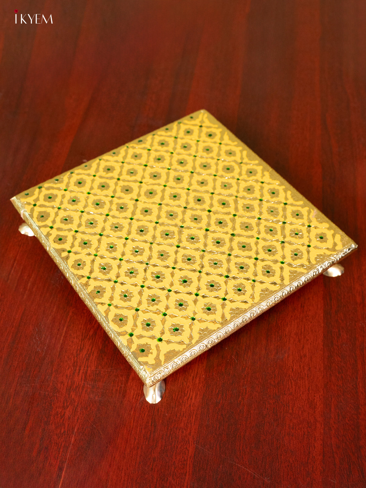 Meenakari Manai - Yellow (10x10) - KC11111