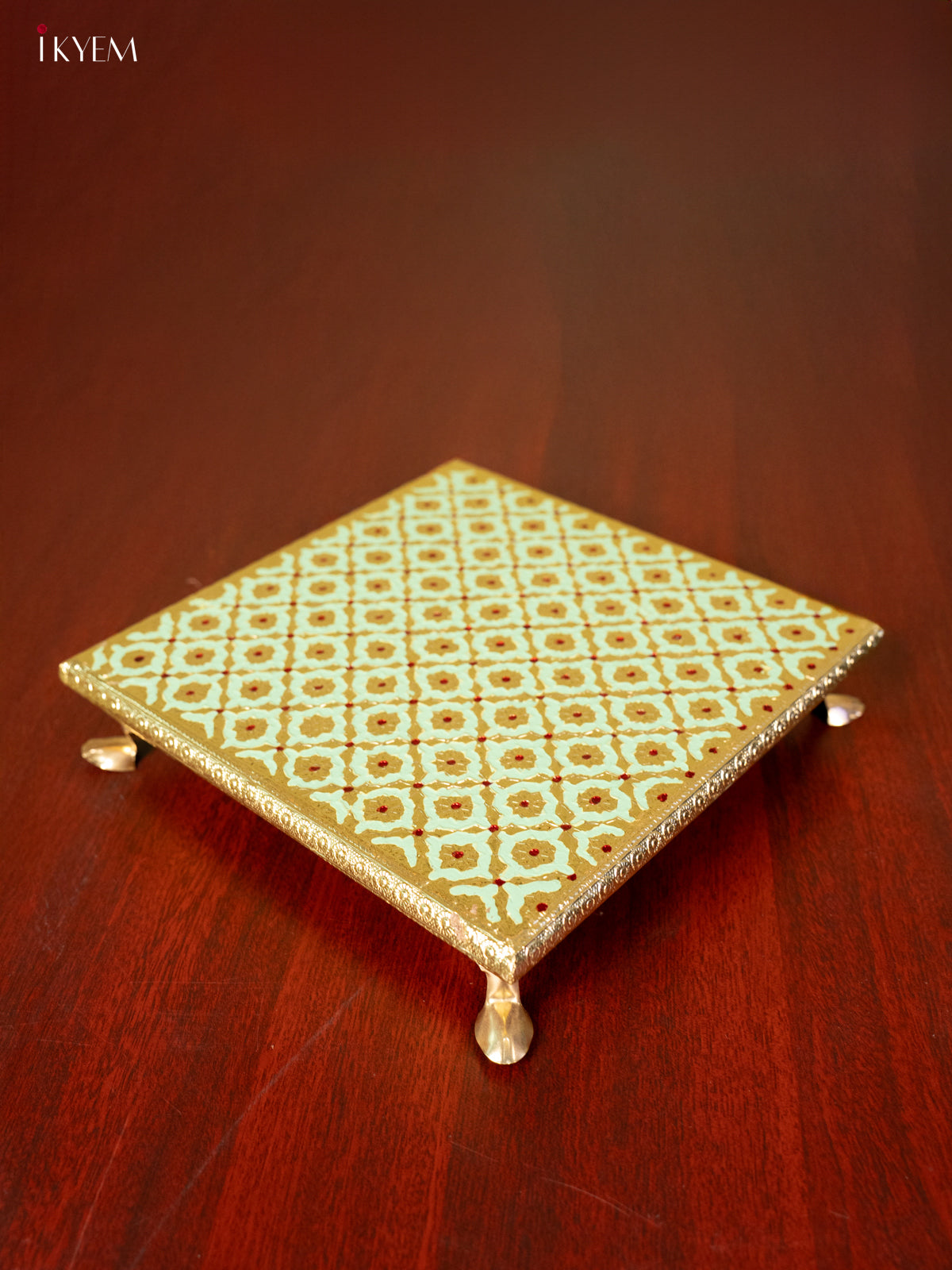 Meenakari Manai - Pista Green (10x10) - KC11112