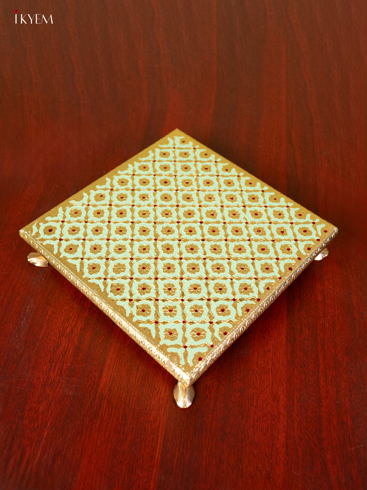 Meenakari Manai - Pista Green (10x10) - KC11112