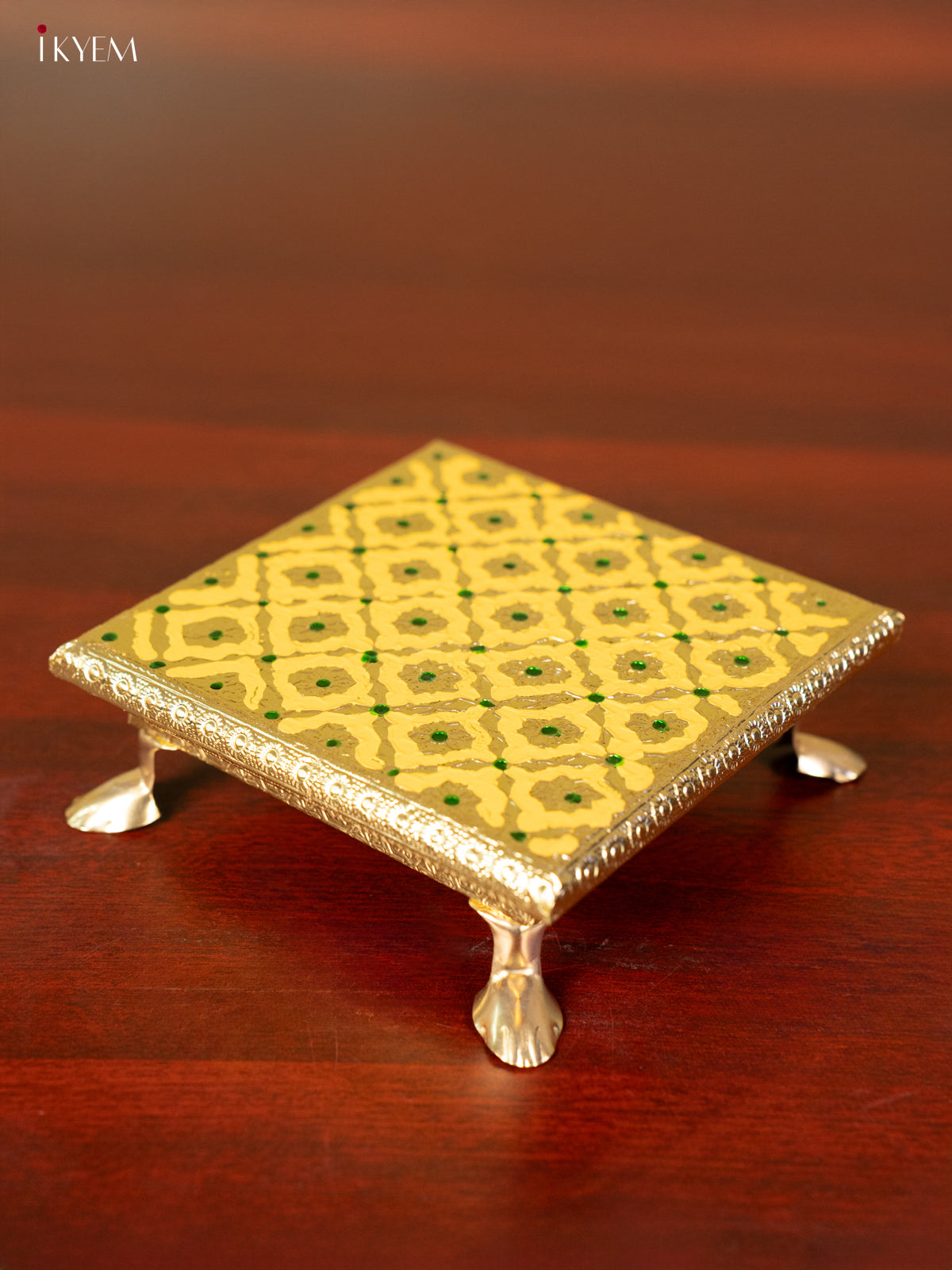 Meenakari Manai - Yellow (6x6) -KC11119