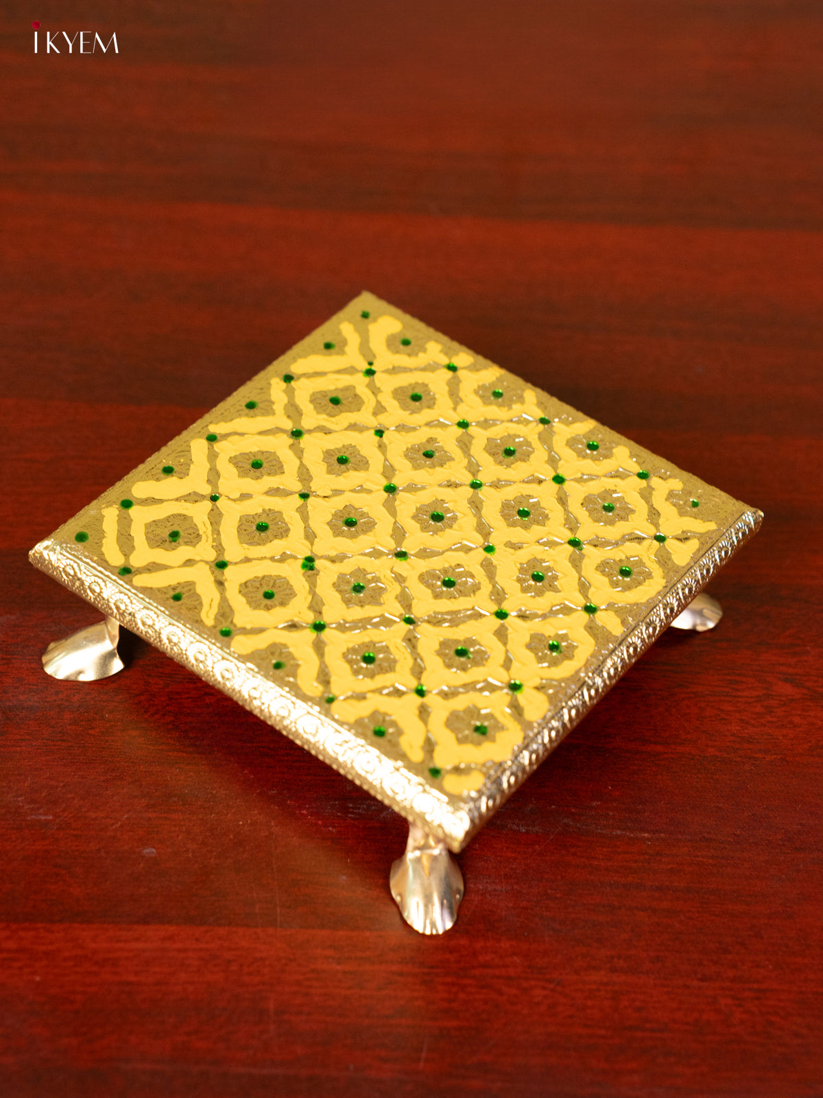 Meenakari Manai - Yellow (6x6) -KC11119