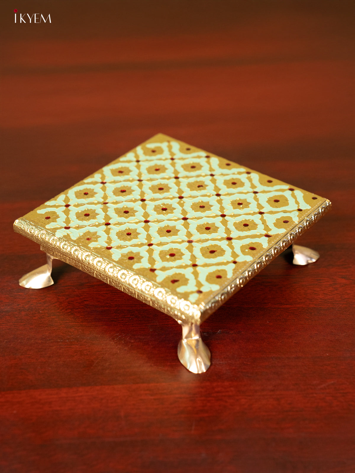 Meenakari Manai - Pista Green (6x6) - KC11120