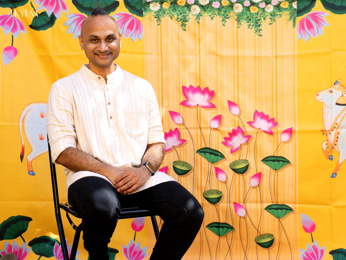 Pichwai Backdrop - Yellow - (5×8 feet) - KC11130