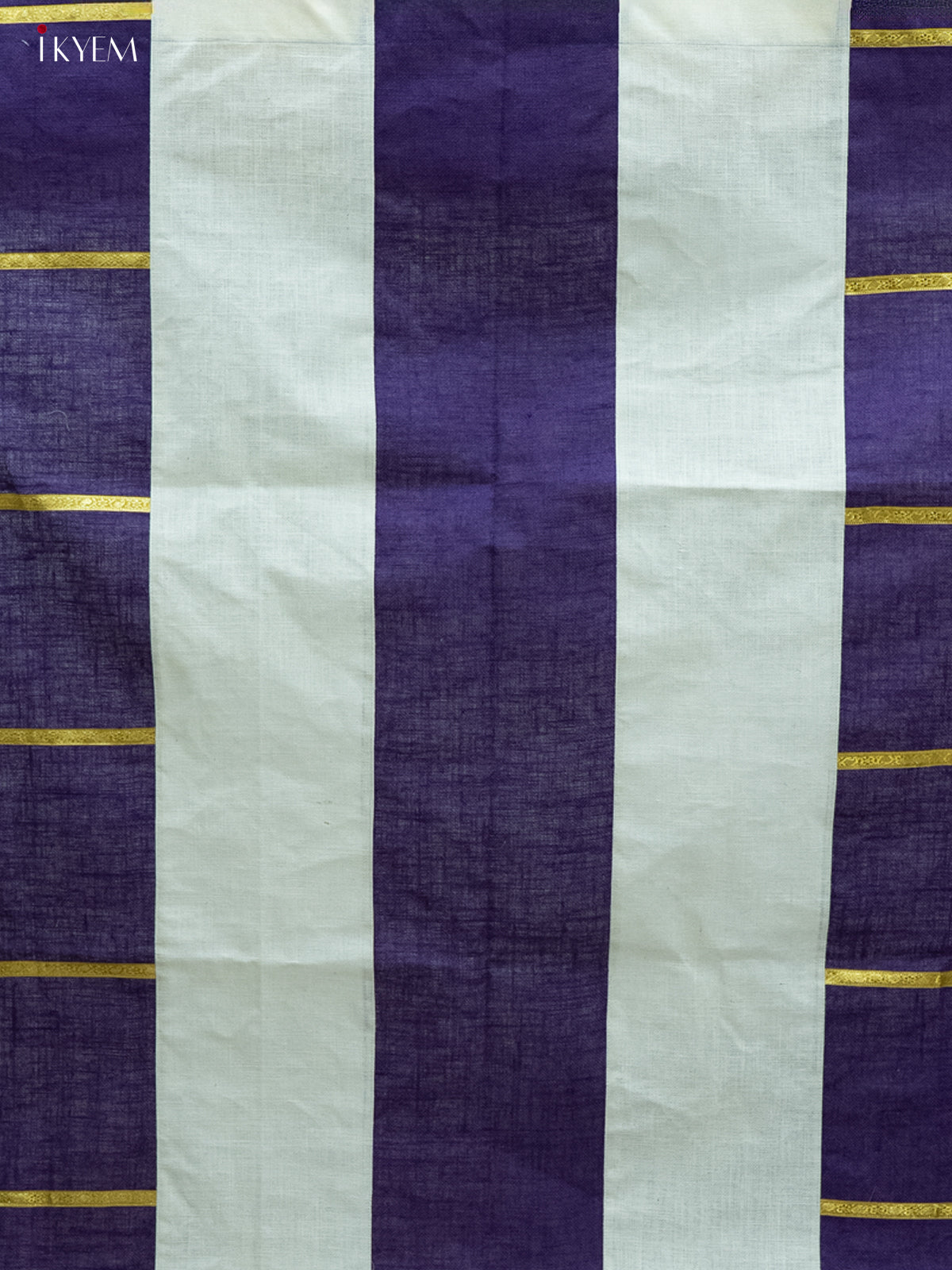 Jute Backdrop with Zari Border - Blue & White (8×8)-KC20119
