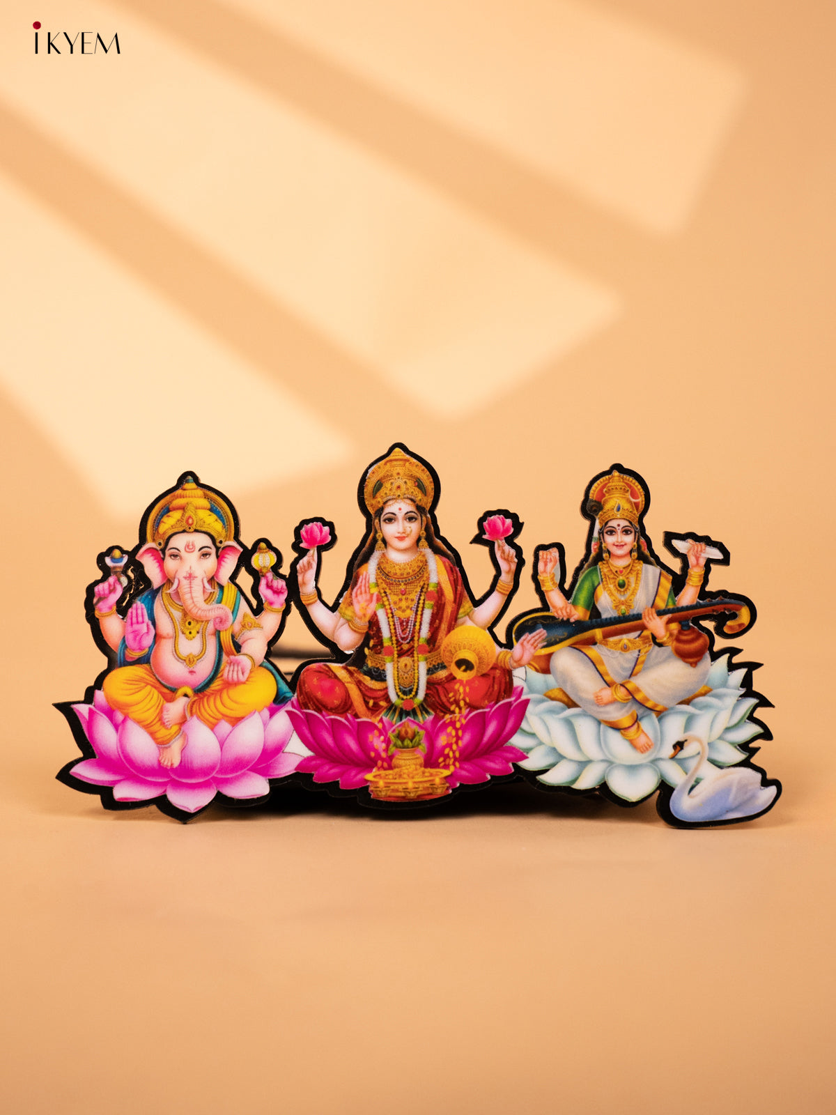 ACRYLIC FRIDGE MAGNETS - LAKSHMI GANAPATHY SARASWATHI -KC20142