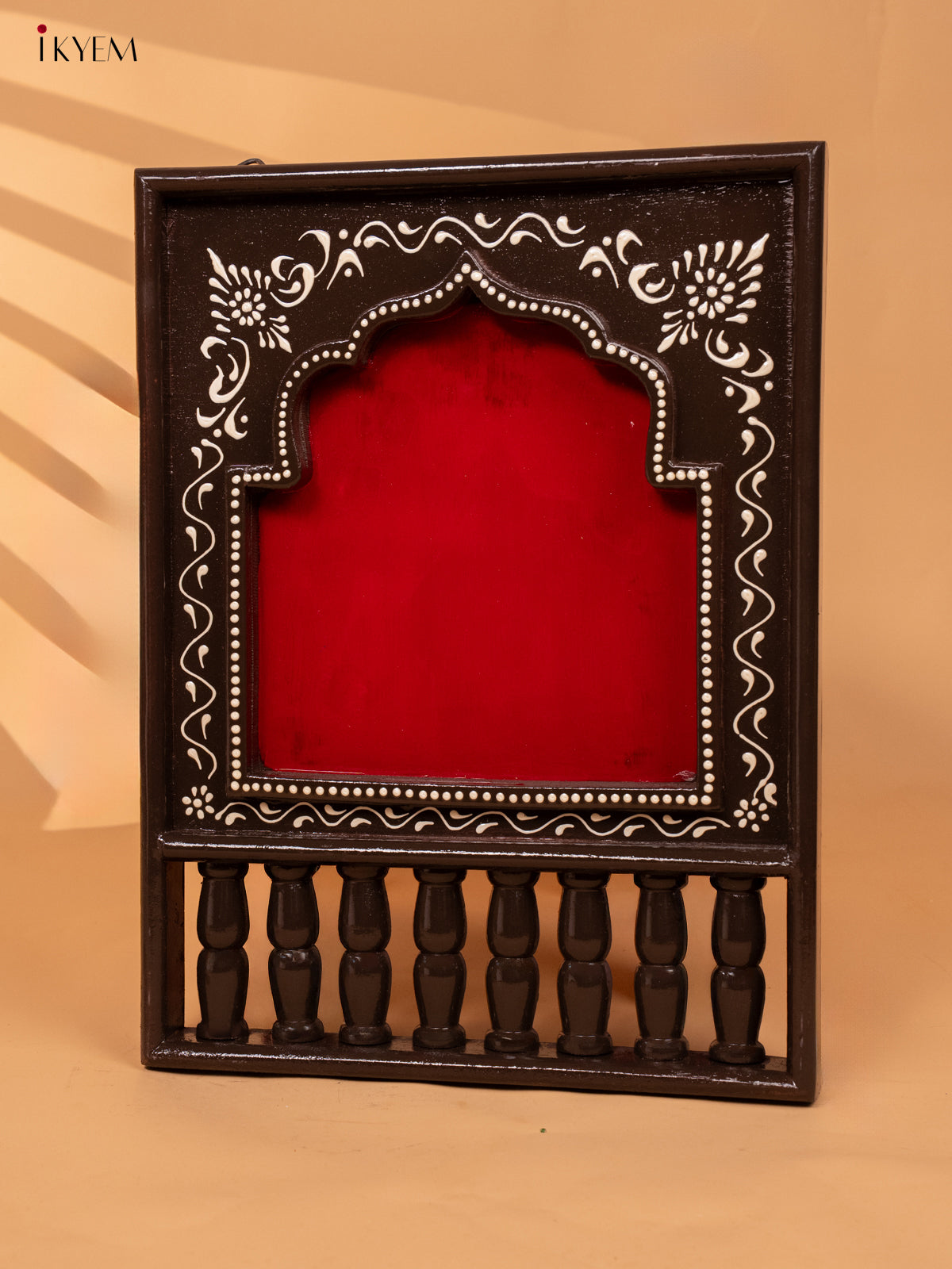 Wooden hand Painted frame - Red-KC20153