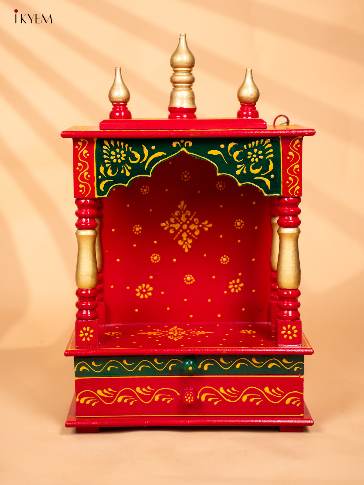 Wooden hand Painted Mini Temple-KC20168