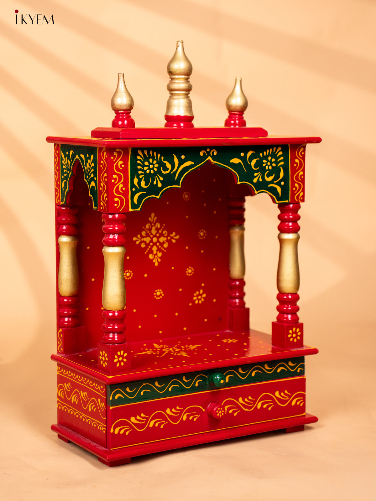 Wooden hand Painted Mini Temple-KC20168