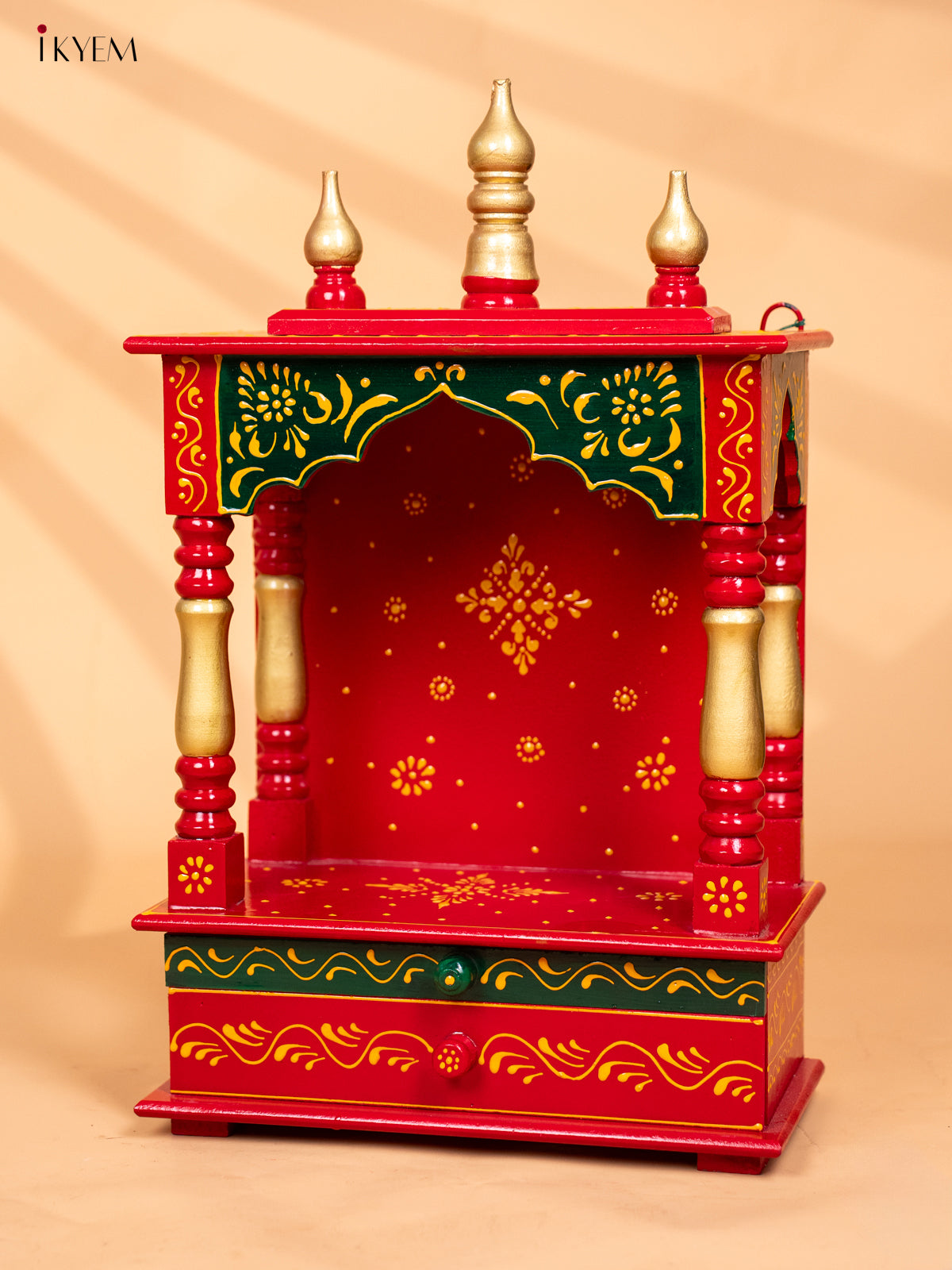 Wooden hand Painted Mini Temple-KC20168