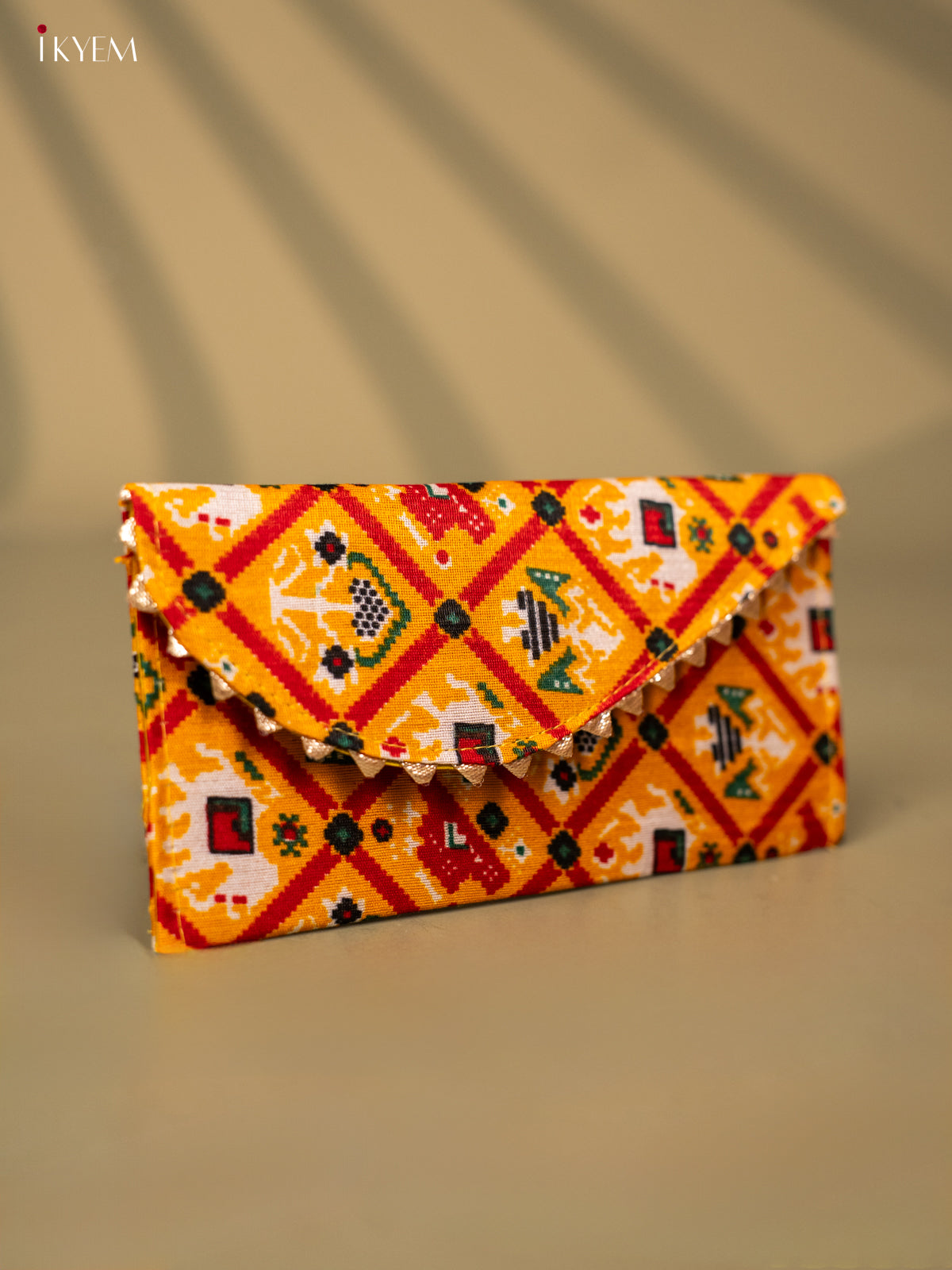 Embroidered Patola Envelope Clutch - KC24118