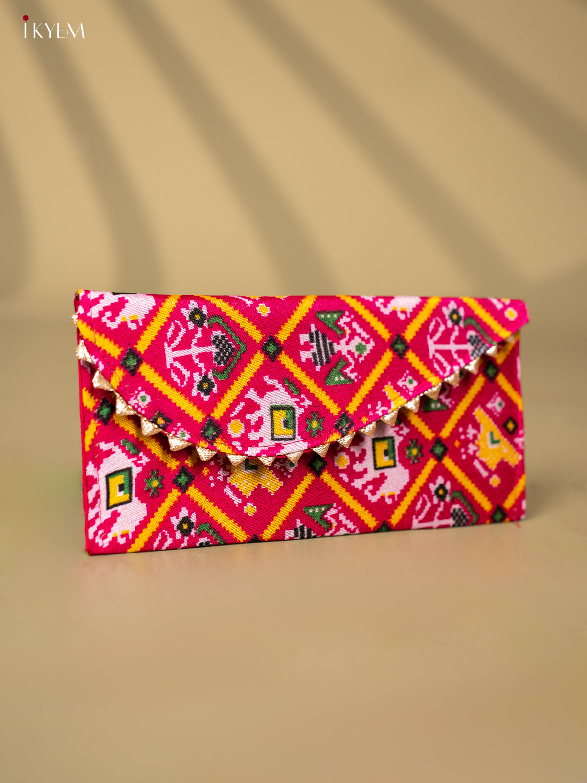 Embroidered Patola Envelope Clutch - KC24118