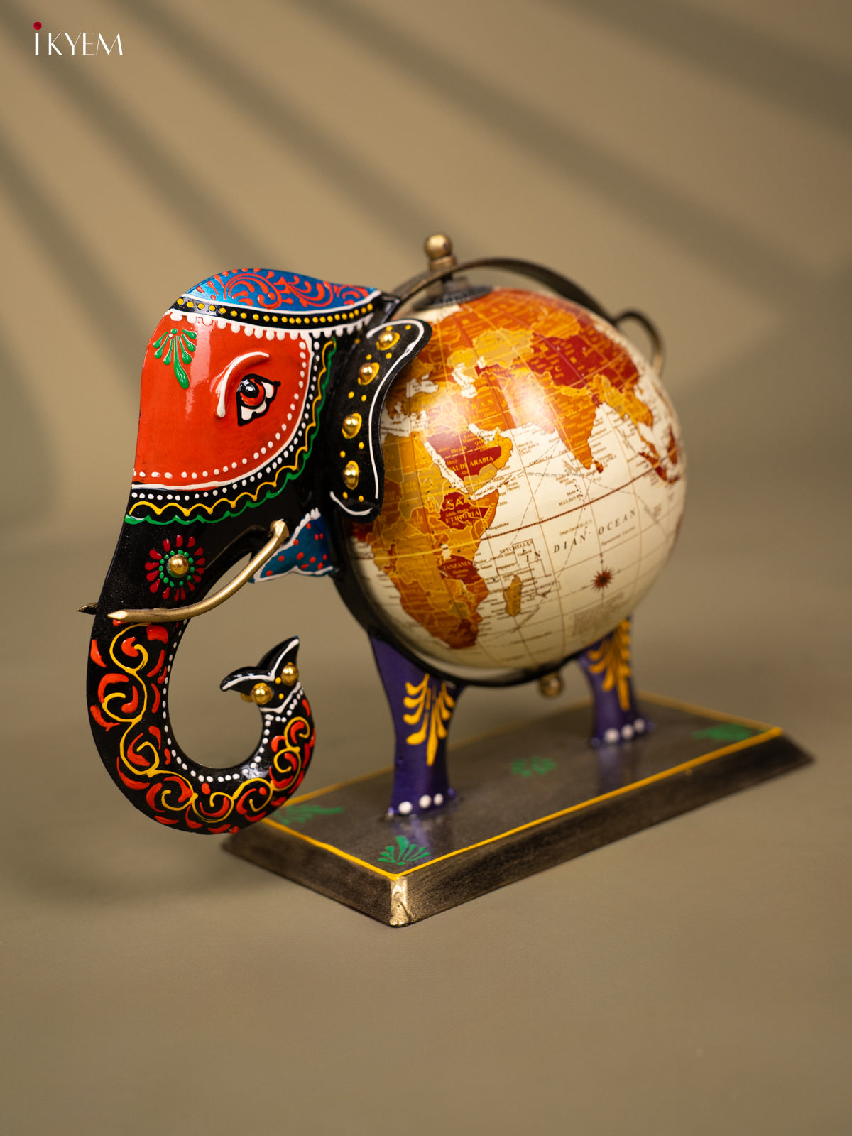 Metal Decorative Elephant Globe - Small - KC26115