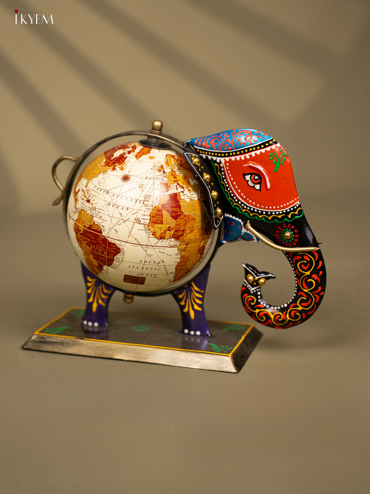 Metal Decorative Elephant Globe - Small - KC26115