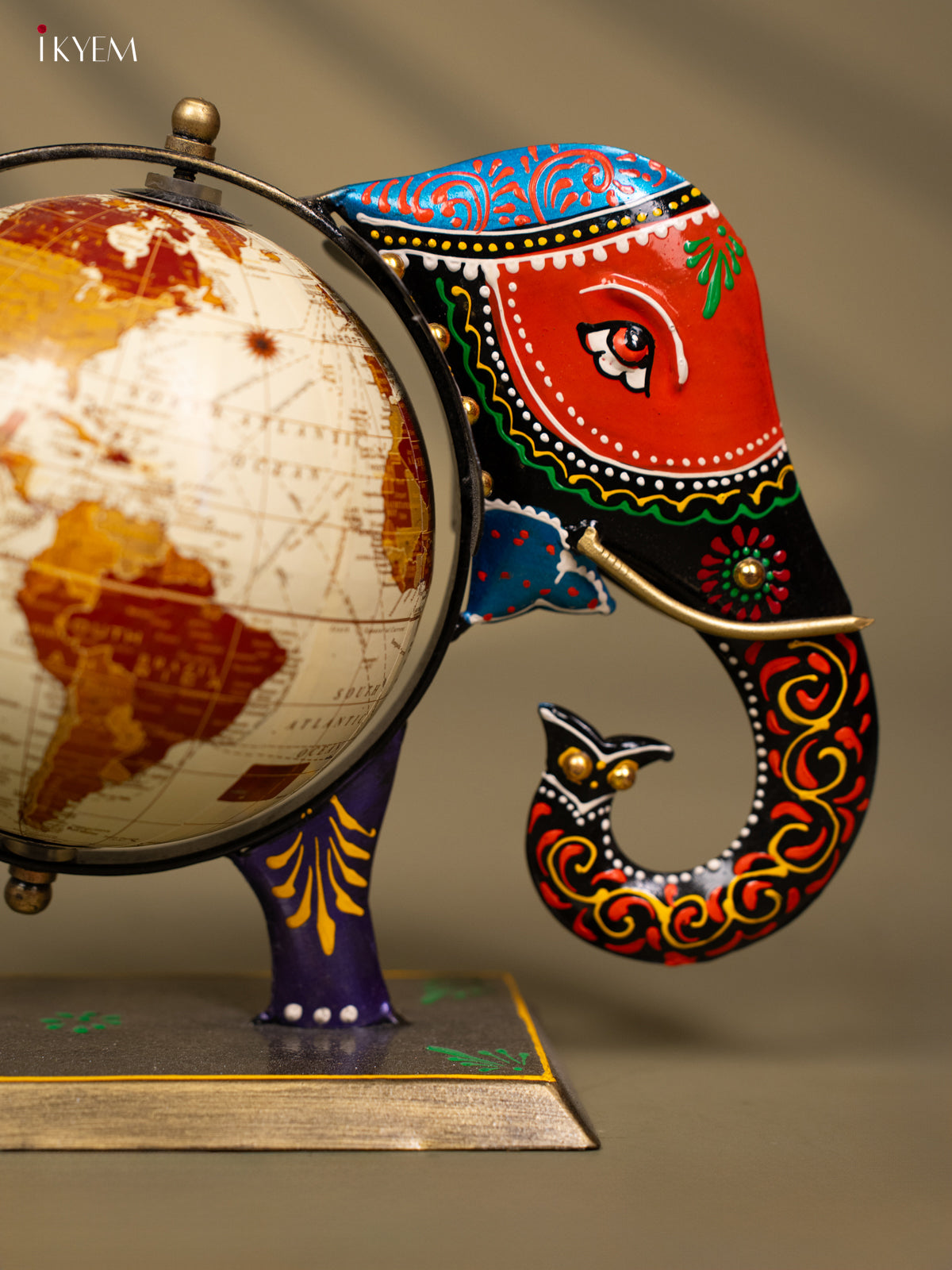Metal Decorative Elephant Globe - Small - KC26115