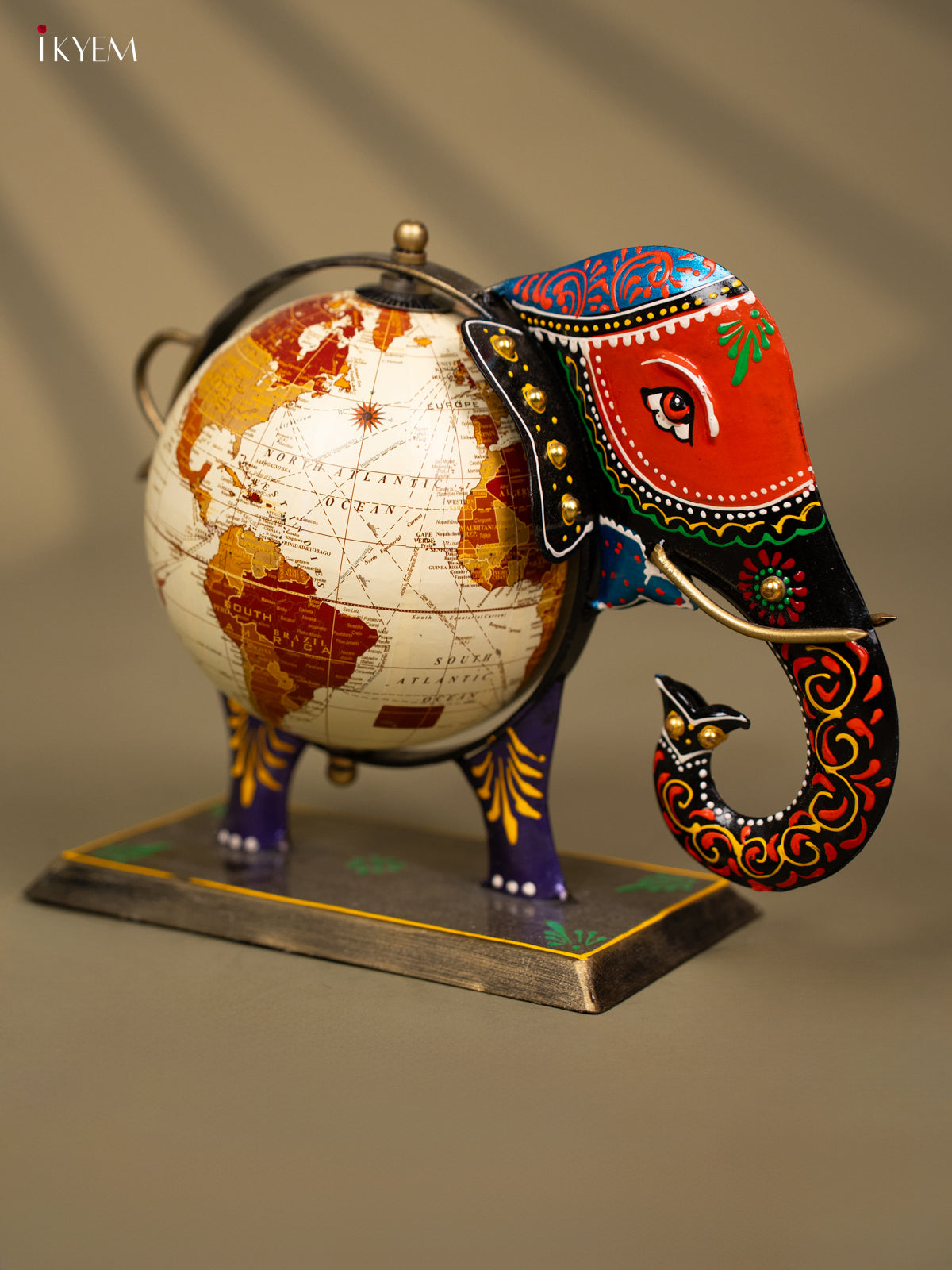 Metal Decorative Elephant Globe - Small - KC26115