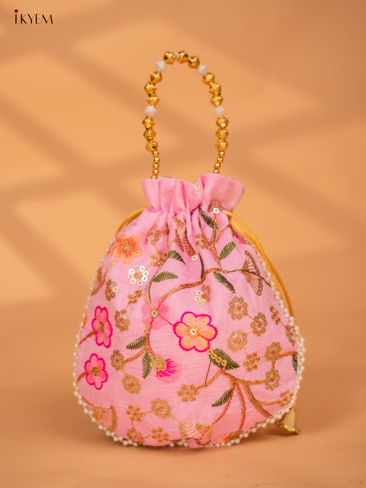 Designer Floral Embroidered Potli Bag - KC28111