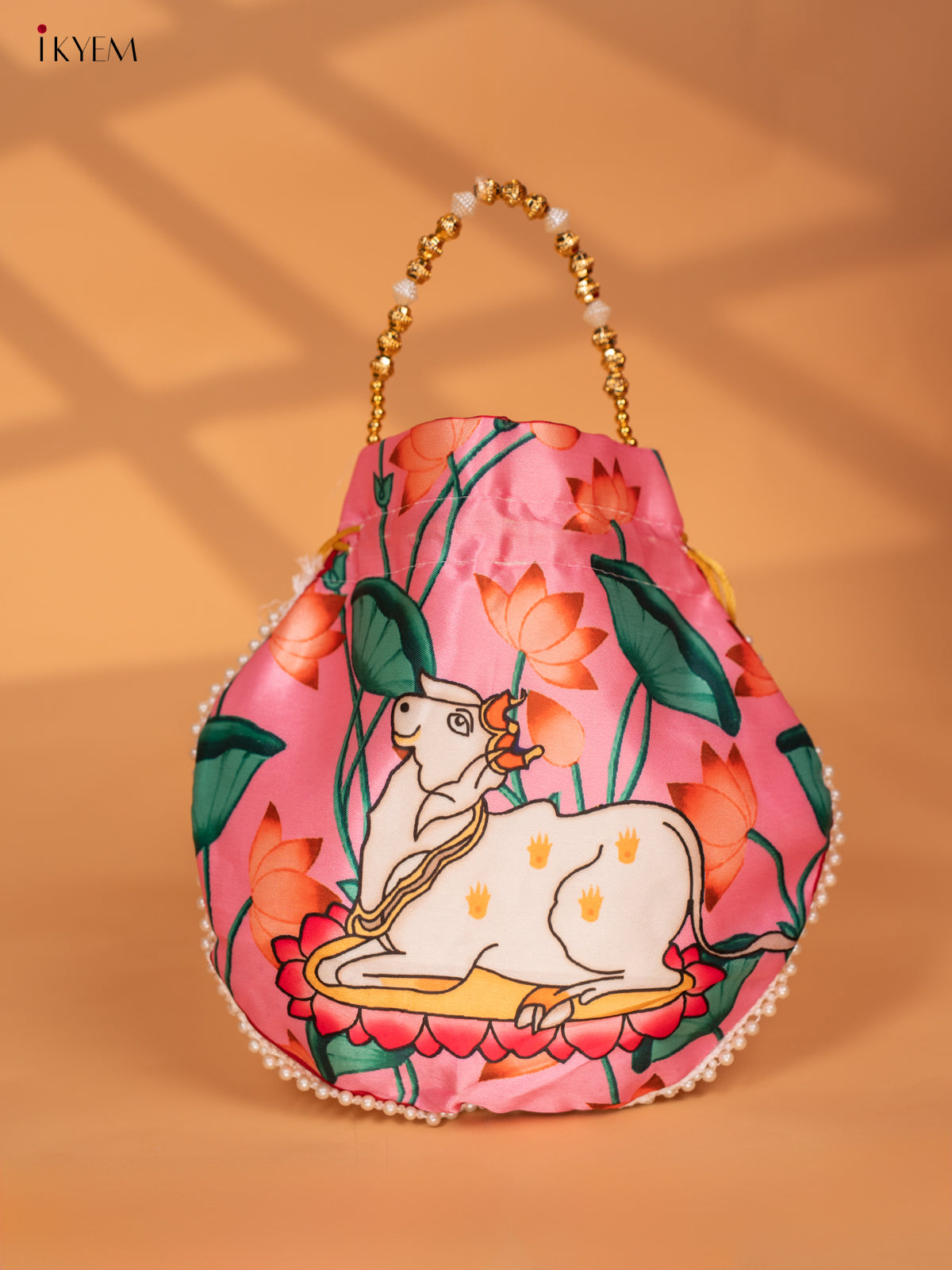 Designer Potli Bag Pichwai Print - KC28113