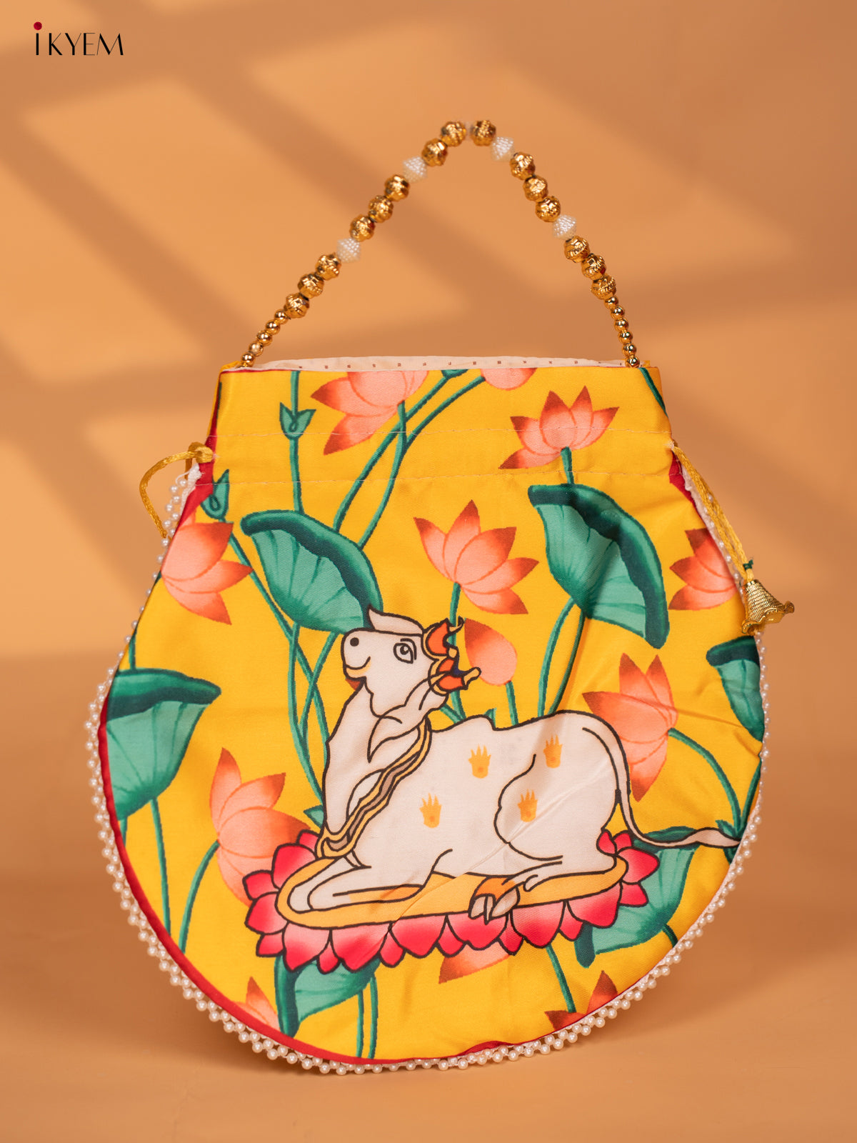 Designer Potli Bag Pichwai Print - KC28113