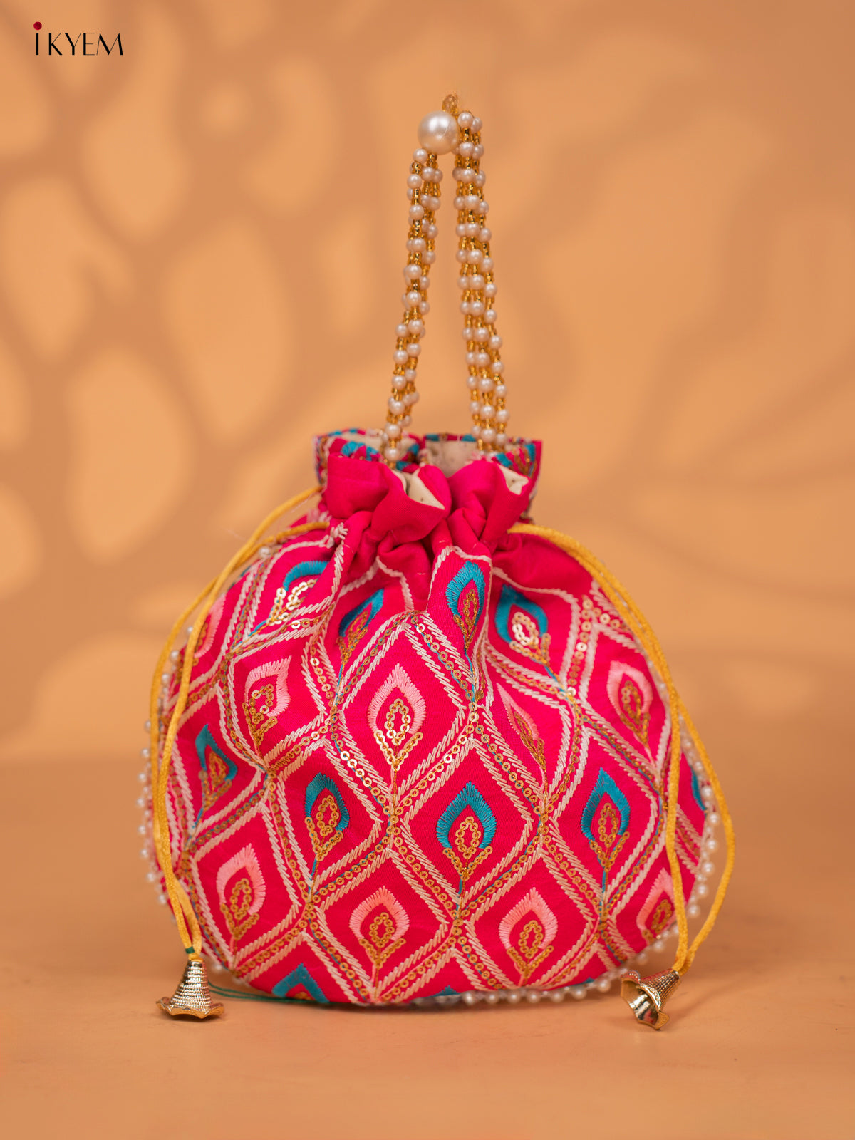 Designer Embroidered Potli Bag - Multicolour -KC28114