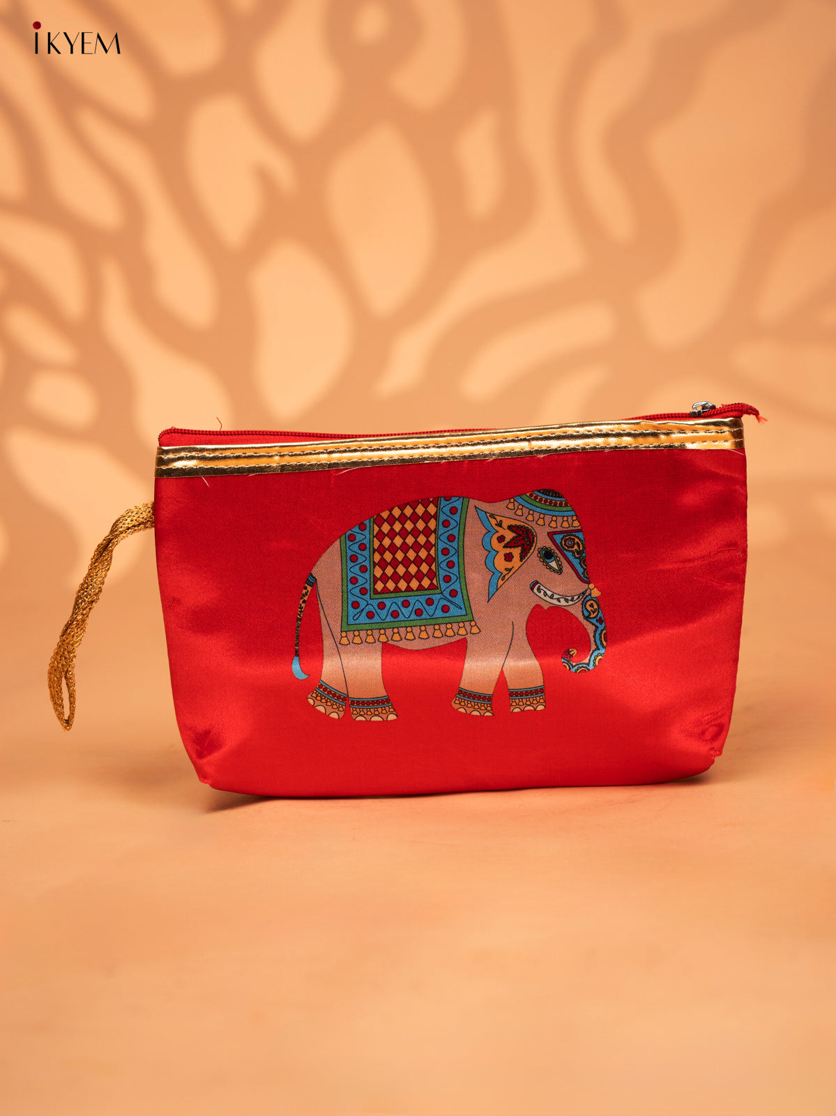 Digital Printed Krishna Flute Purse with Zipper - KC28125
