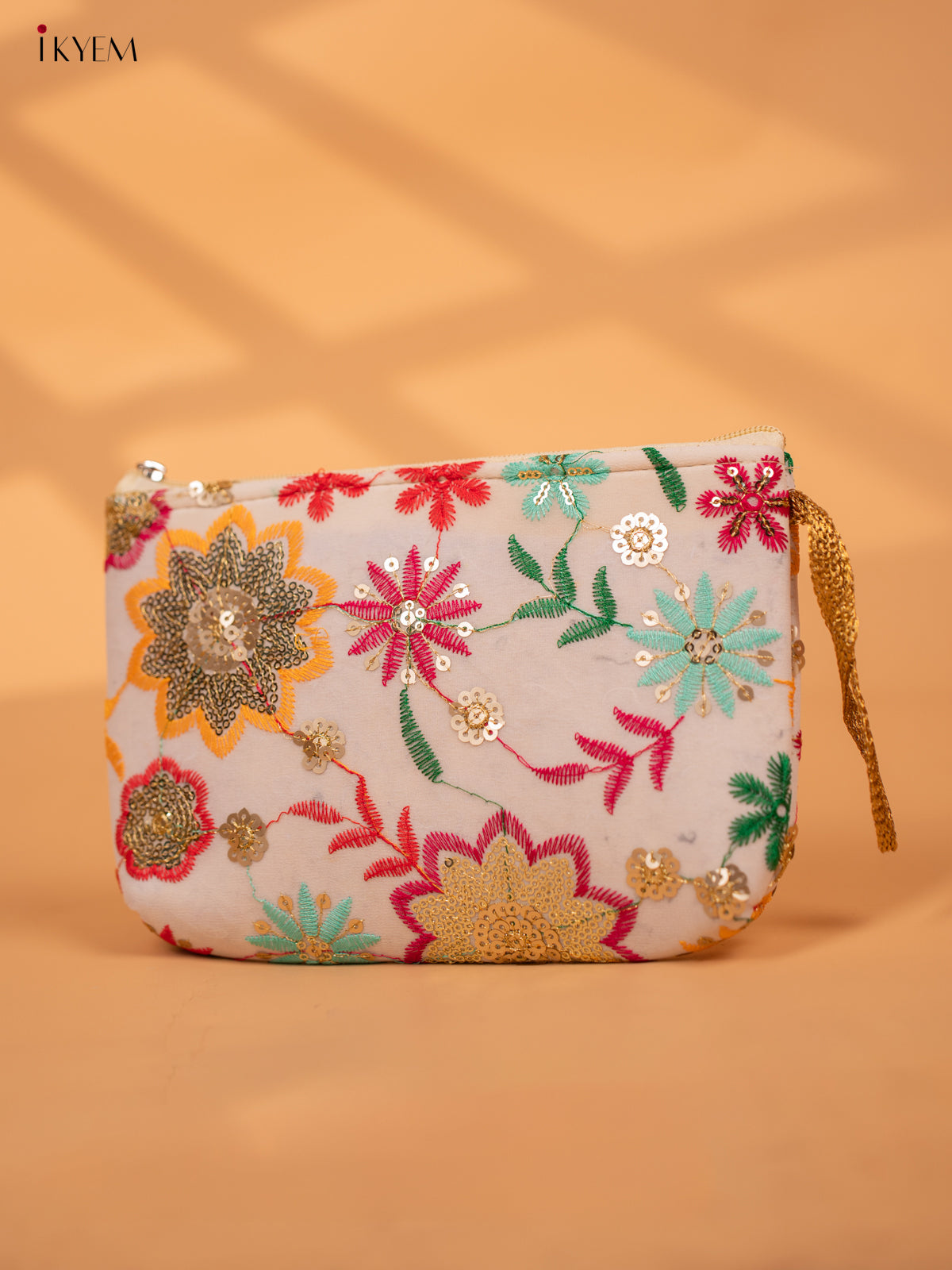 Designer Embroidered Flower Pouch - Return Gift - KC29111