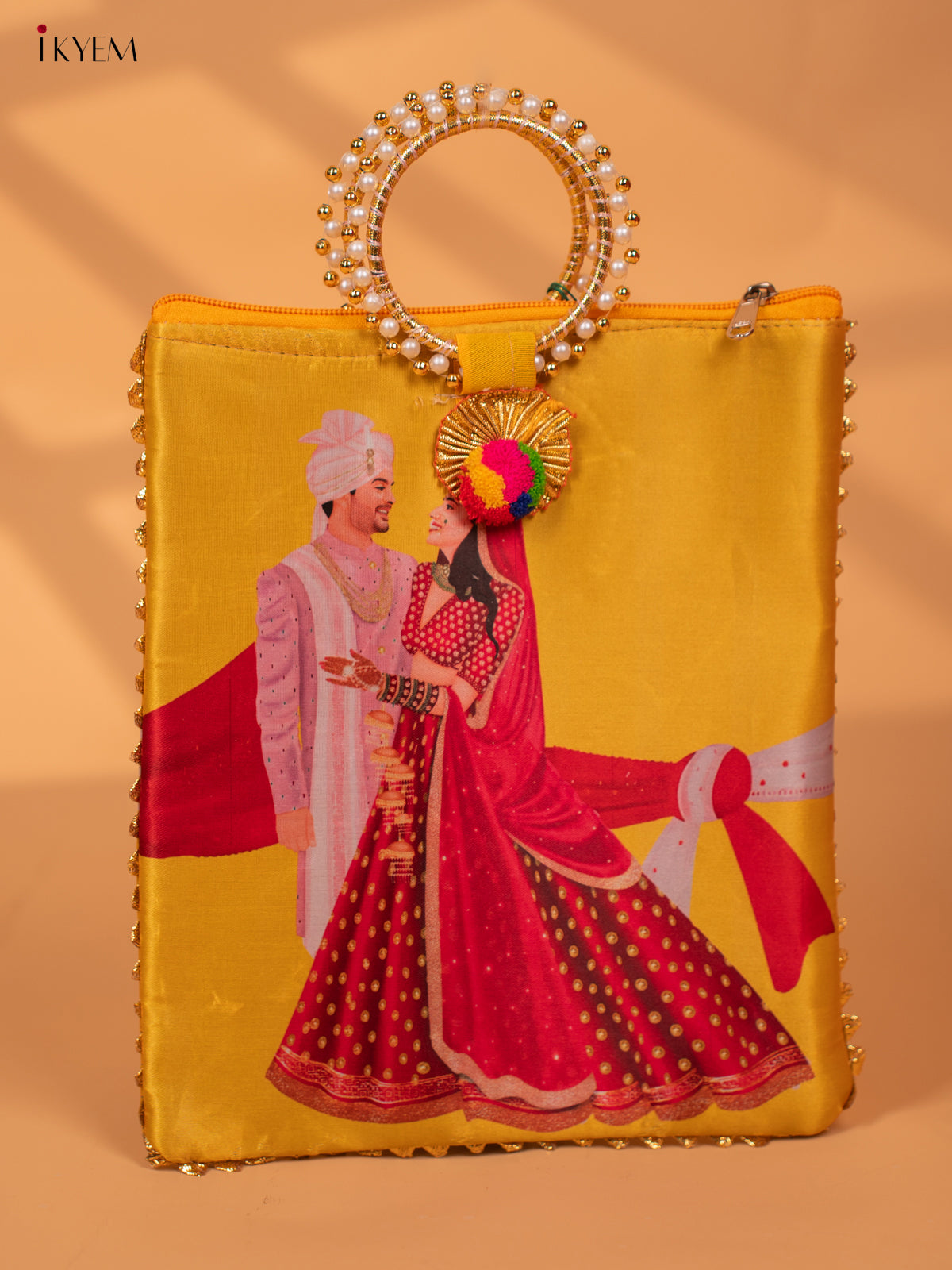 Wedding Couple Digital Printed Bag with Bangle handle - KC29120