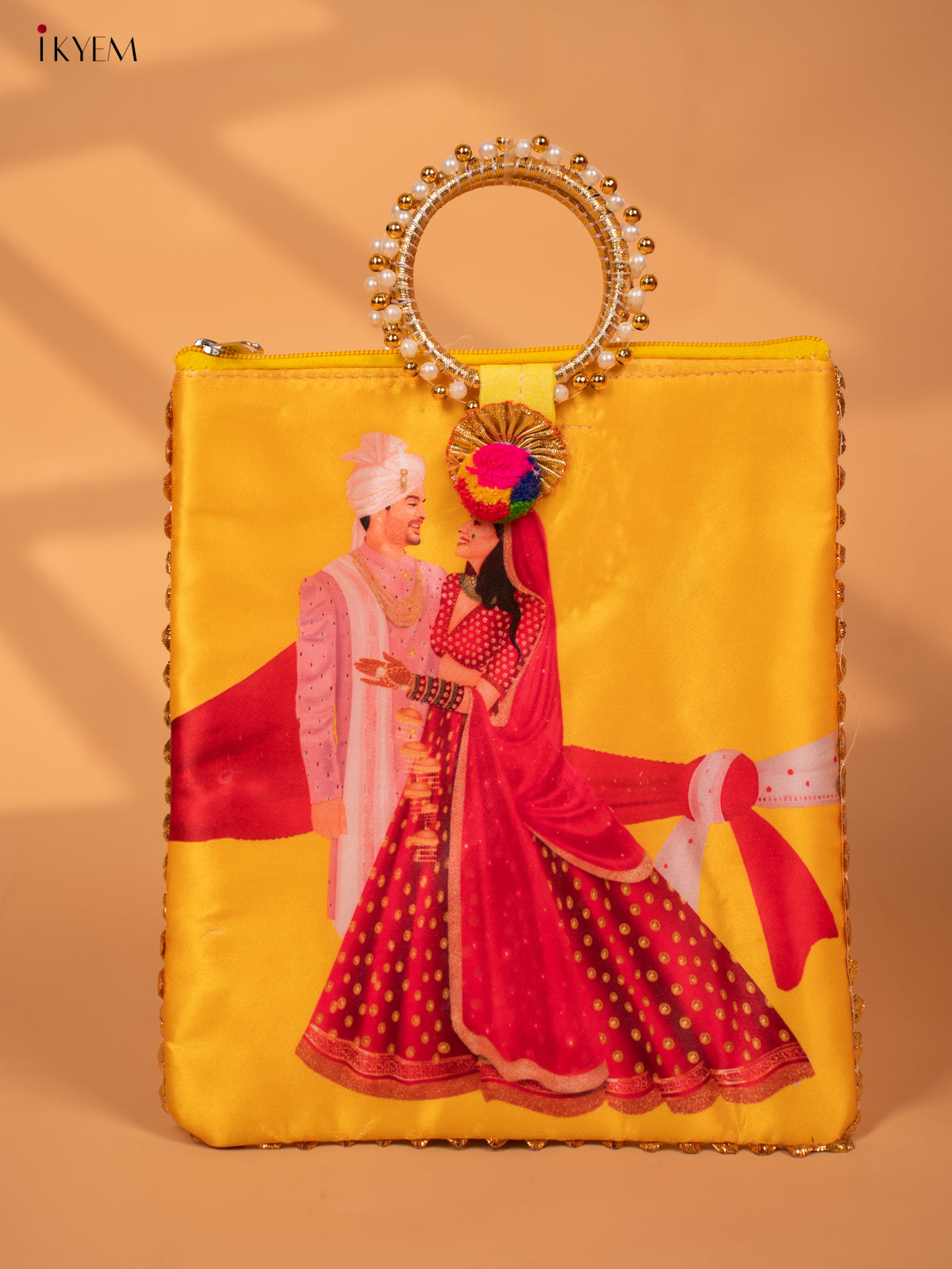 Wedding Couple Digital Printed Bag with Bangle handle - KC29120