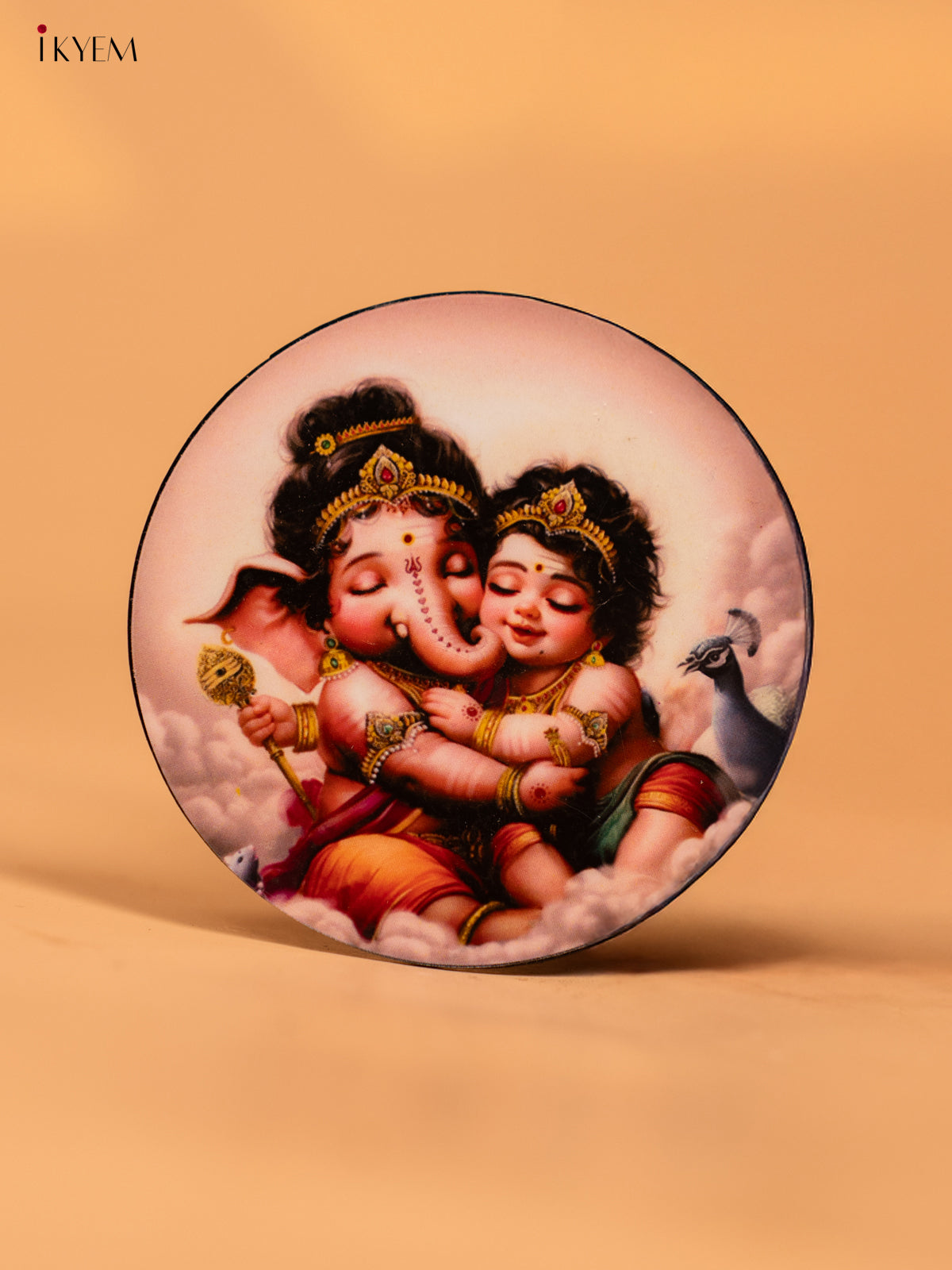 Acrylic Fridge Magnets - Ganapathy with Murugan - KD01144