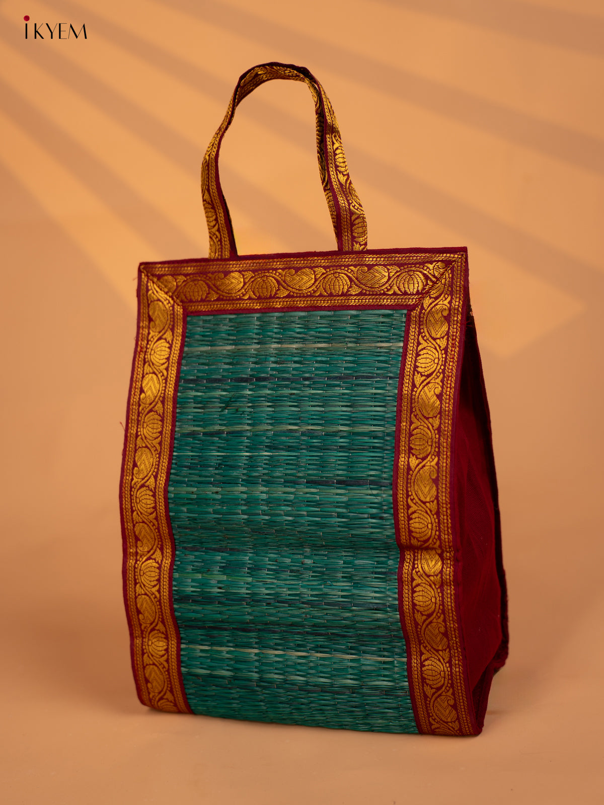 Korai Bag with Zari Borders Return Gift - Green - KD02114