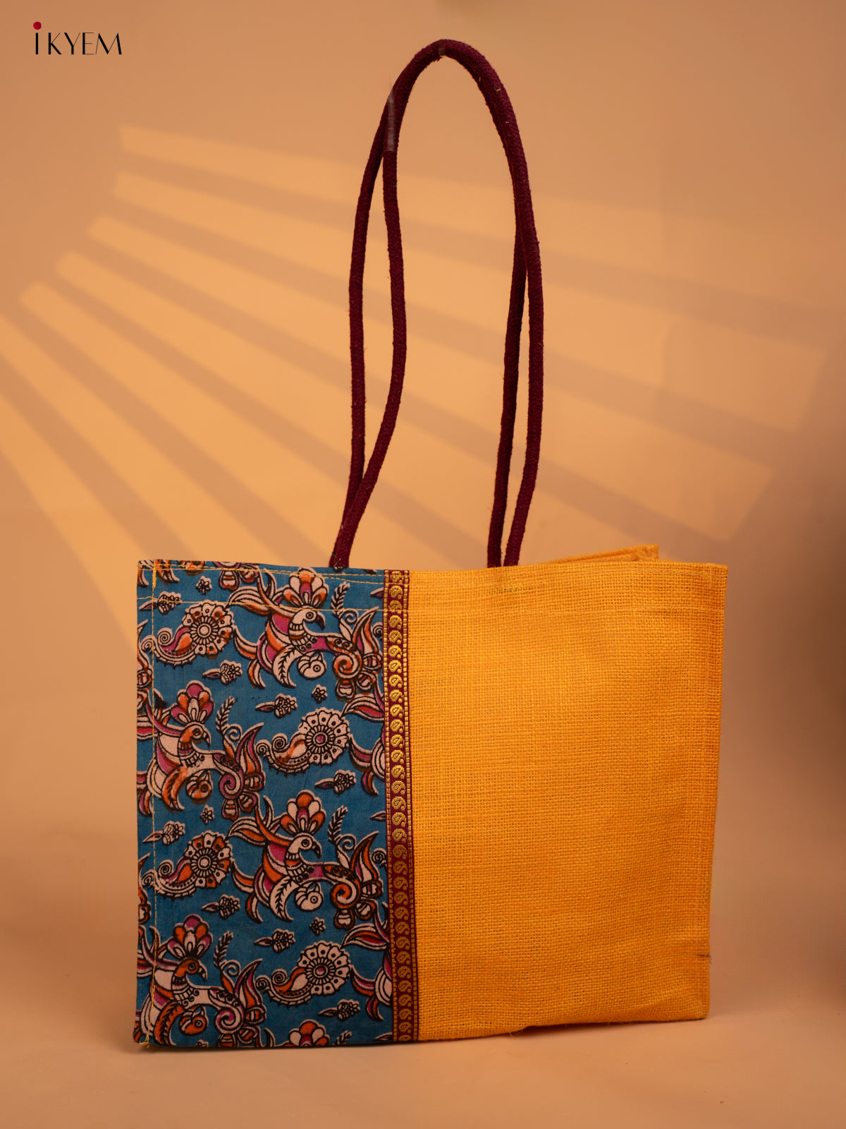Jute bag Kalamkari Yellow -  KD04138
