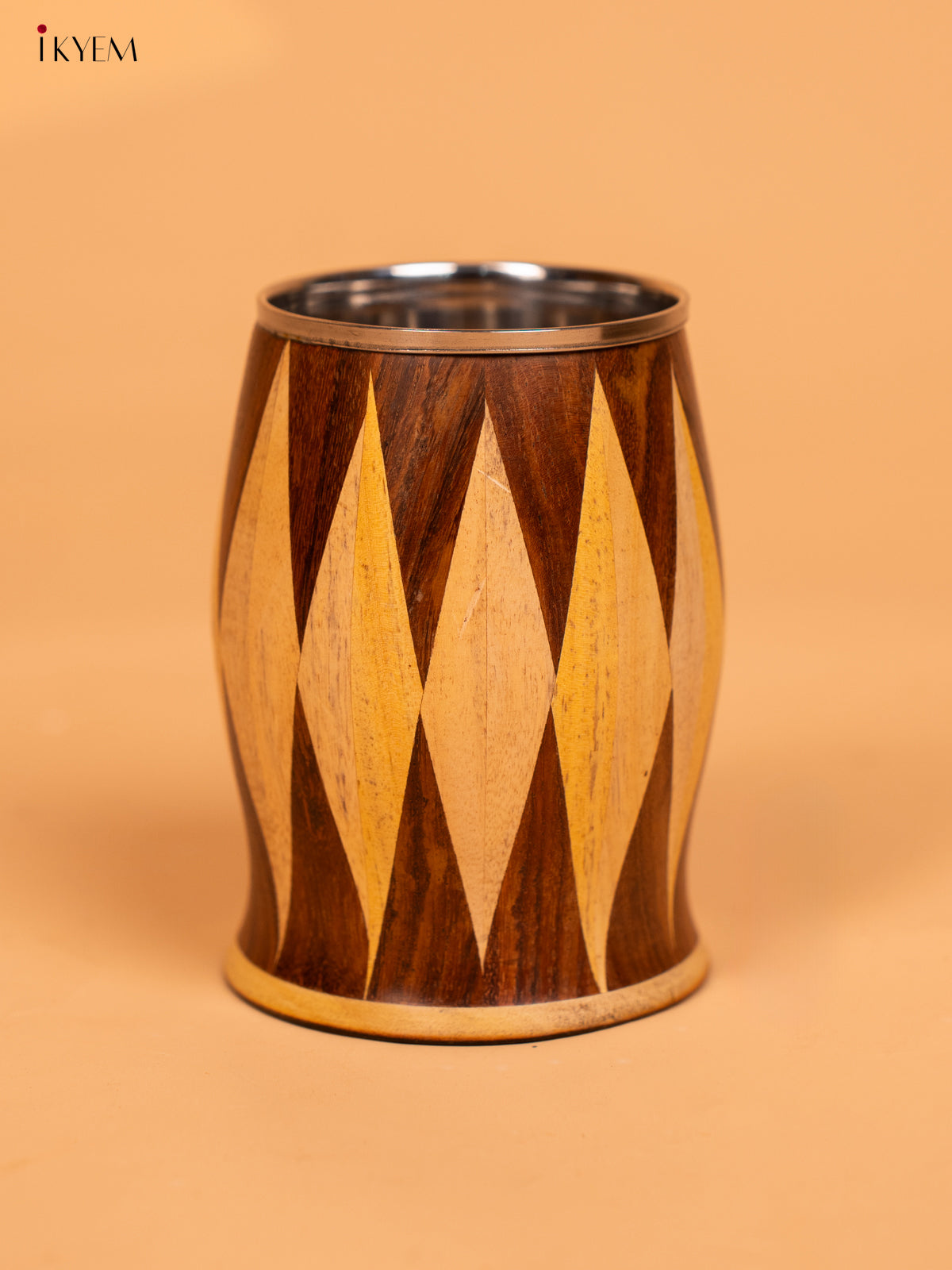 Stainless Steel Mug with Wooden Finish - KD09115