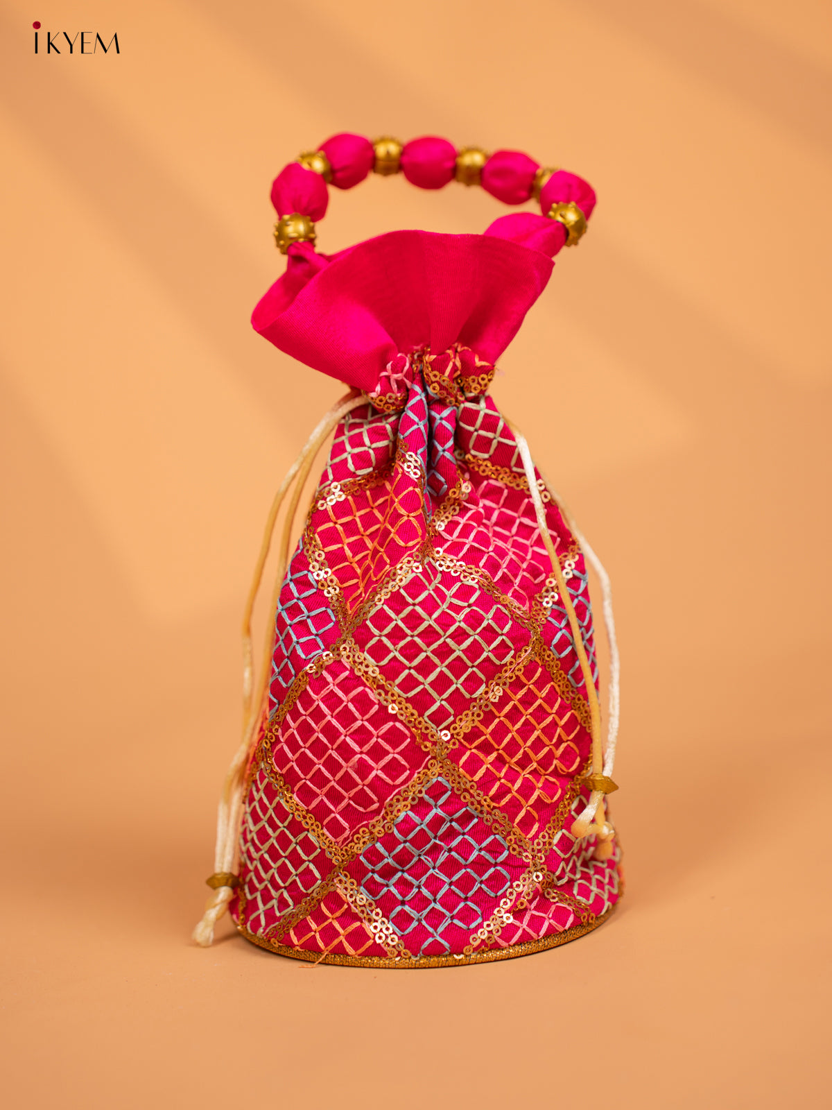 Designer Embroidered Potli Bag - Multicolour - KD09117