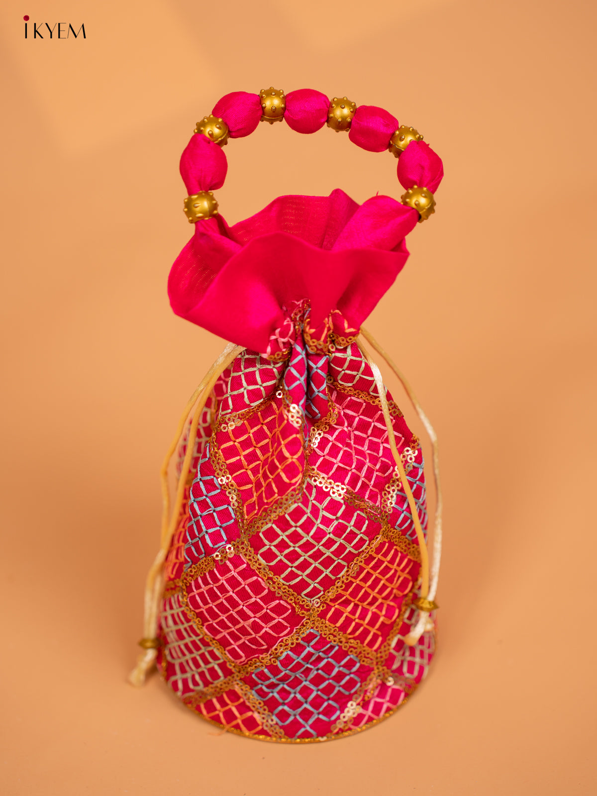 Designer Embroidered Potli Bag - Multicolour - KD09117