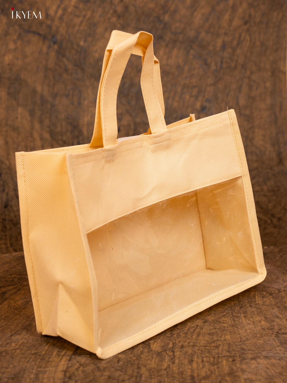 Jute Gift Hamper Bag with Front Transparent Window - KD09124
