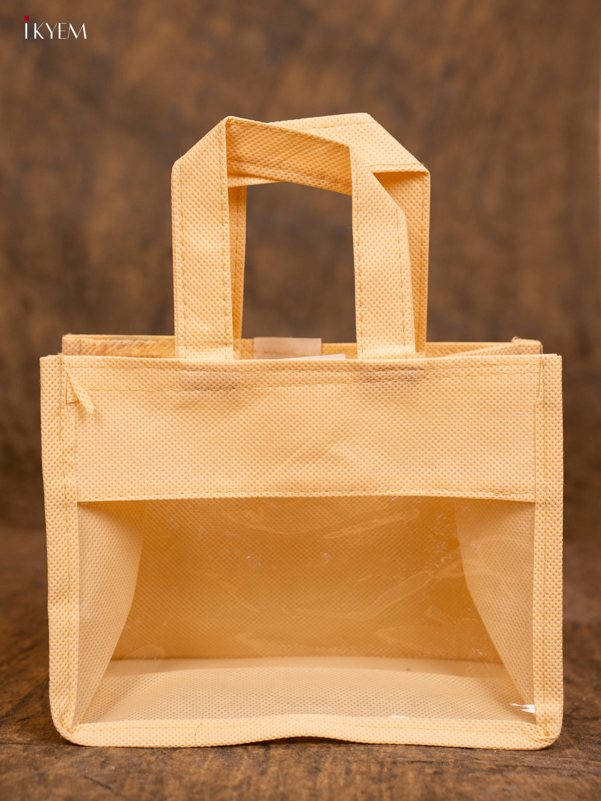 Jute Gift Hamper Bag with Front Transparent Window - KD09125