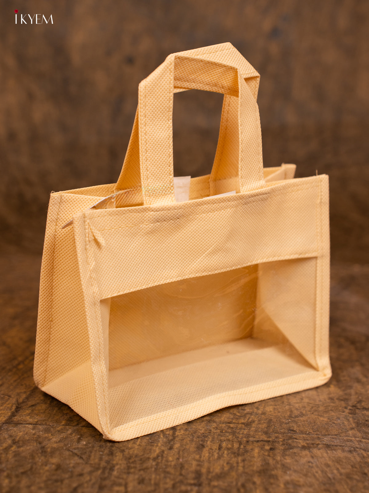 Jute Gift Hamper Bag with Front Transparent Window - KD09125