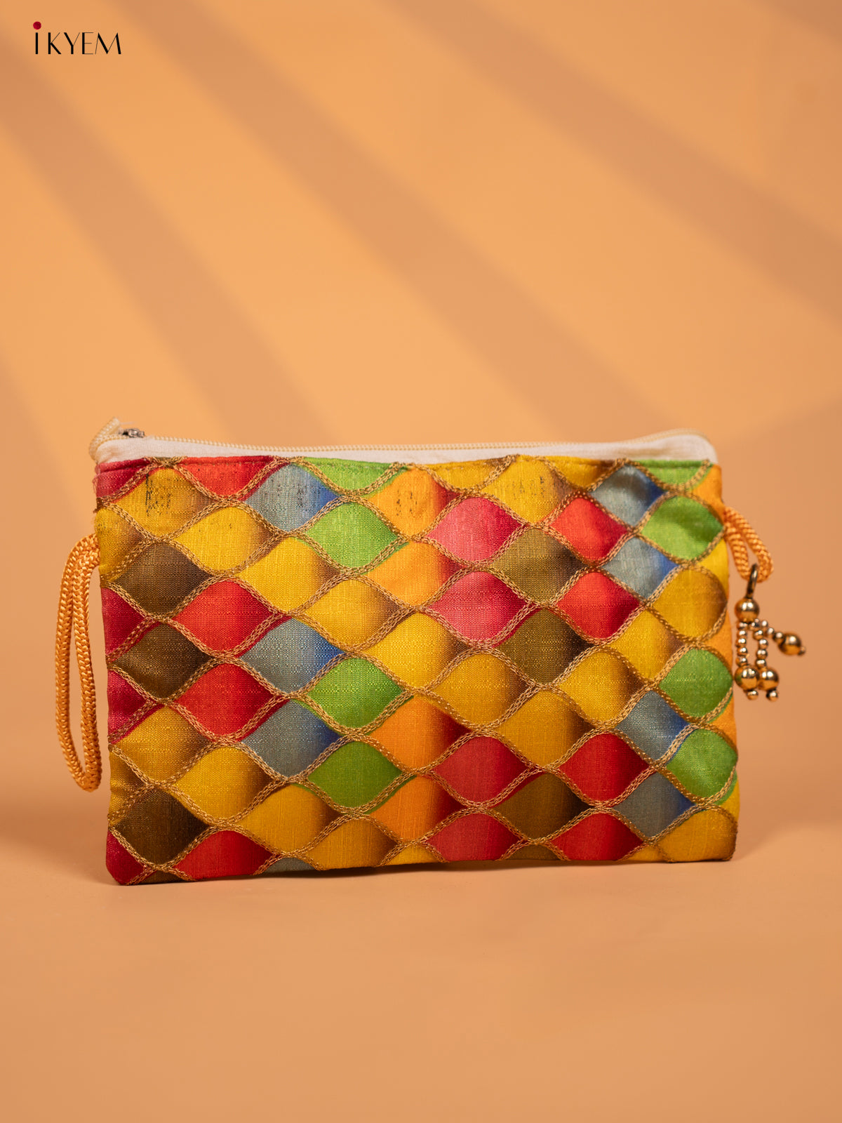 Designer Embroidered Multi - Colour pouch - KD09126