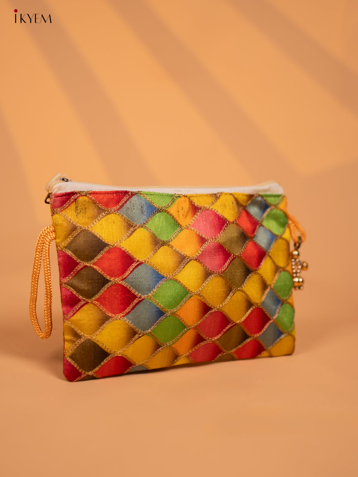 Designer Embroidered Multi - Colour pouch - KD09126