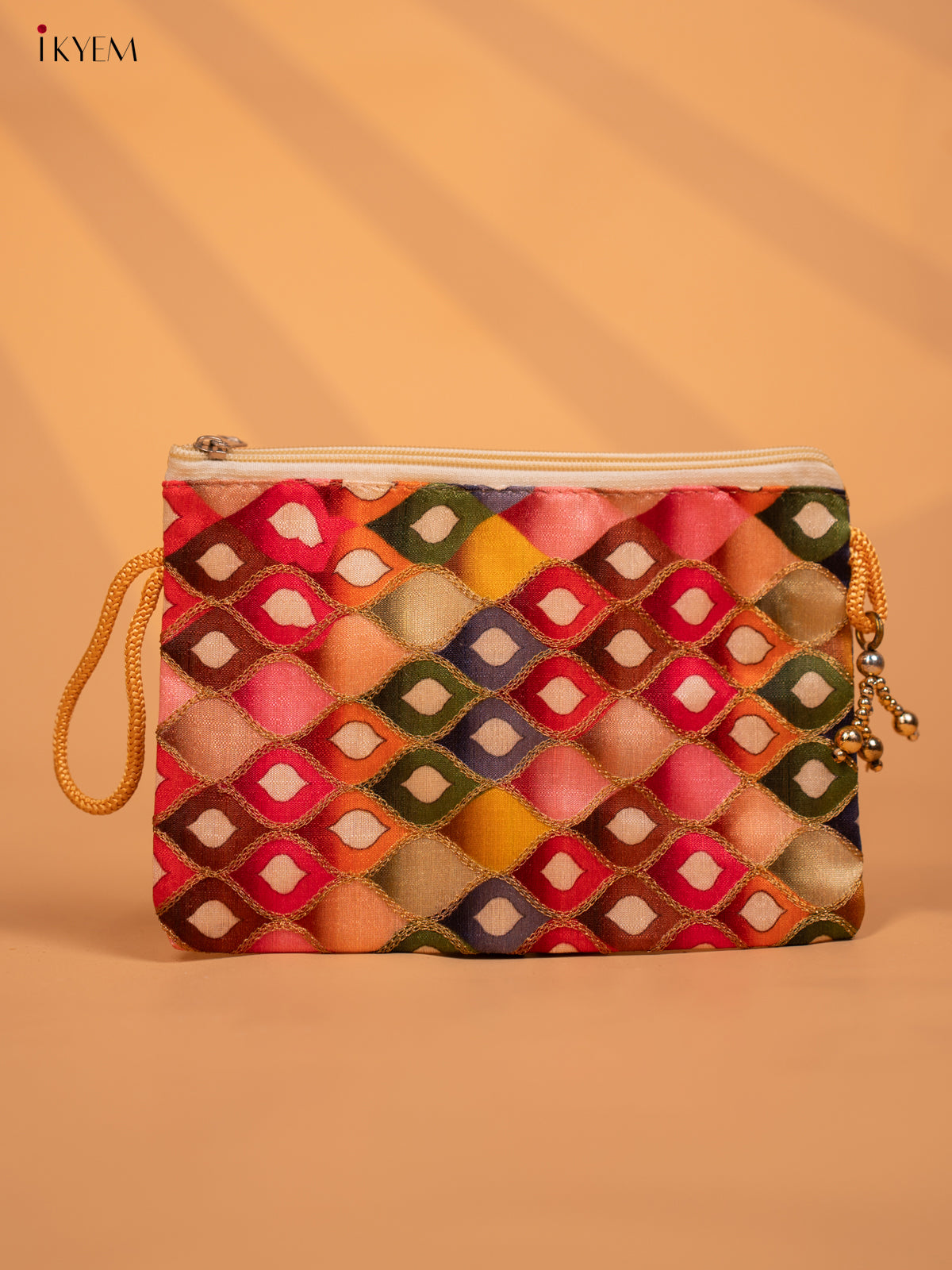 Designer Embroidered Multi - Colour pouch - KD09127