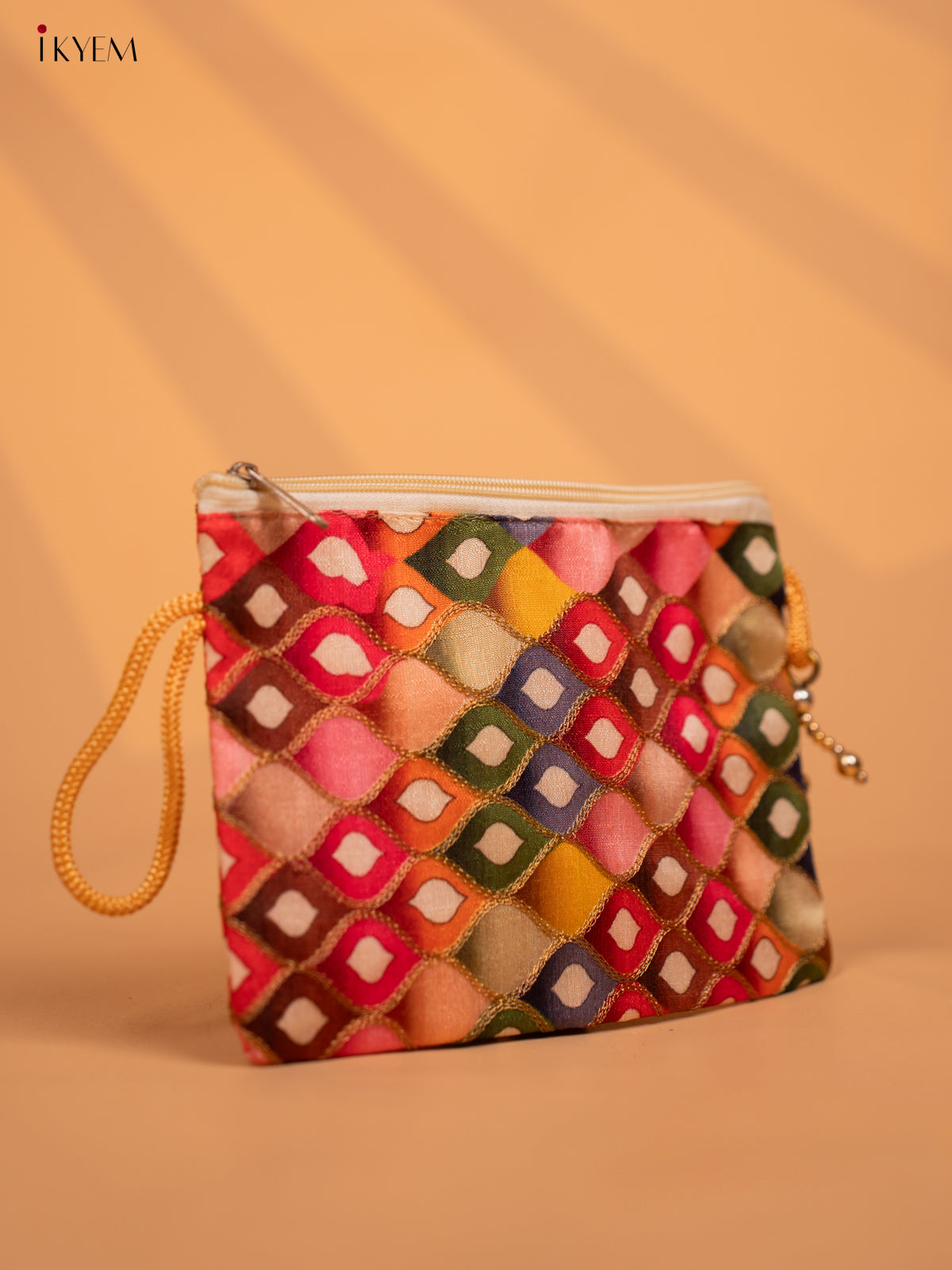 Designer Embroidered Multi - Colour pouch - KD09127