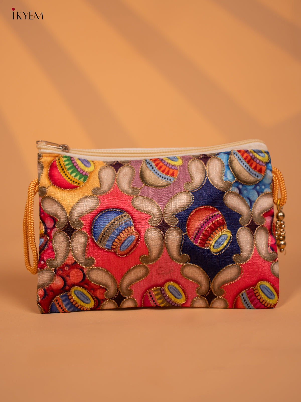 Designer Embroidered Multi - Colour pouch - KD09129