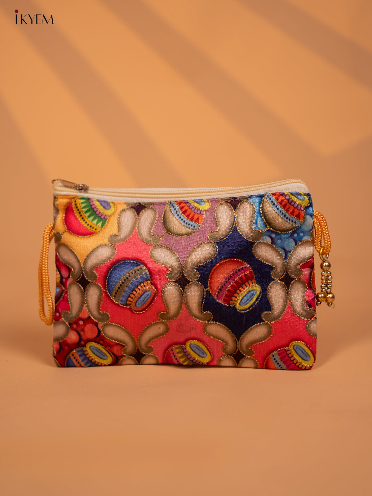 Designer Embroidered Multi - Colour pouch - KD09129