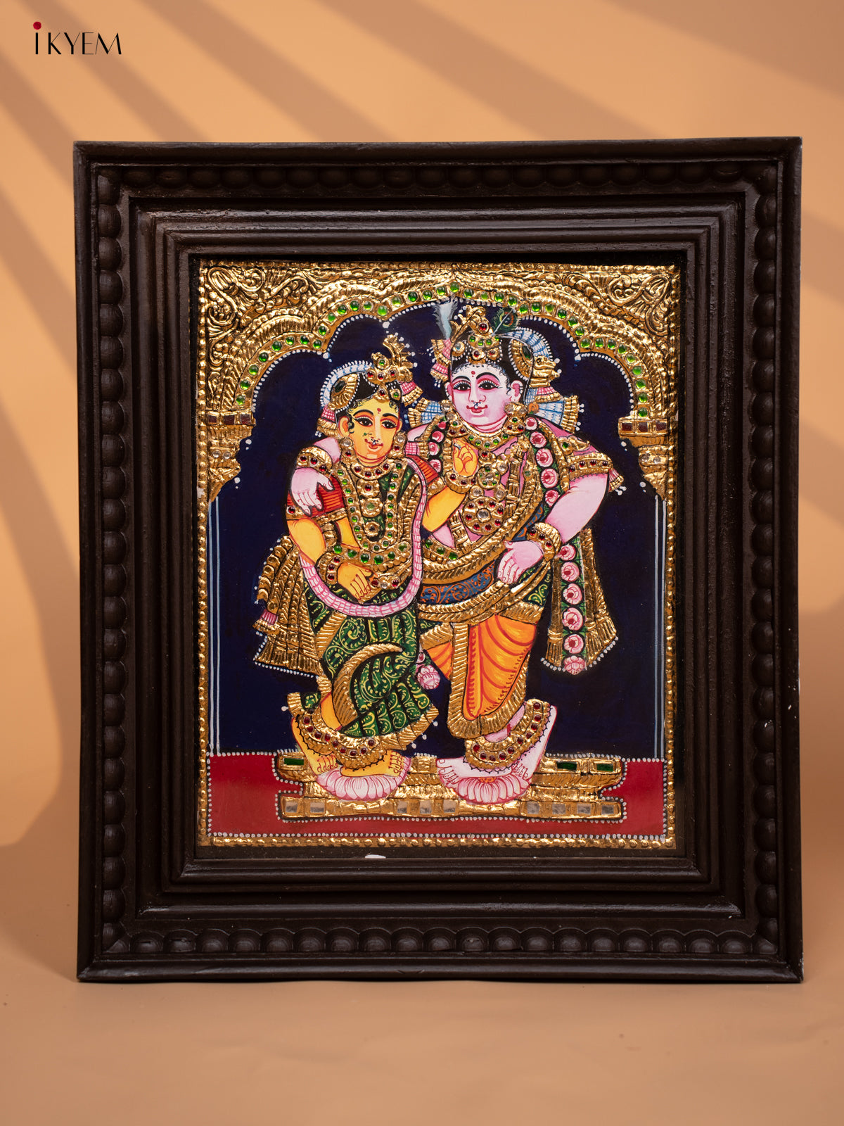 Radha Krishna - Tanjore painting (15x13) - KD17136
