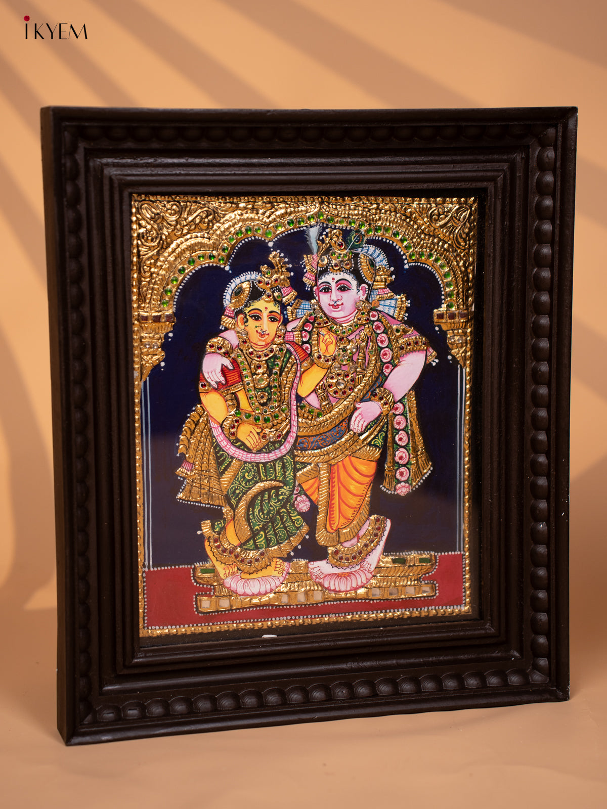 Radha Krishna - Tanjore painting (15x13) - KD17136